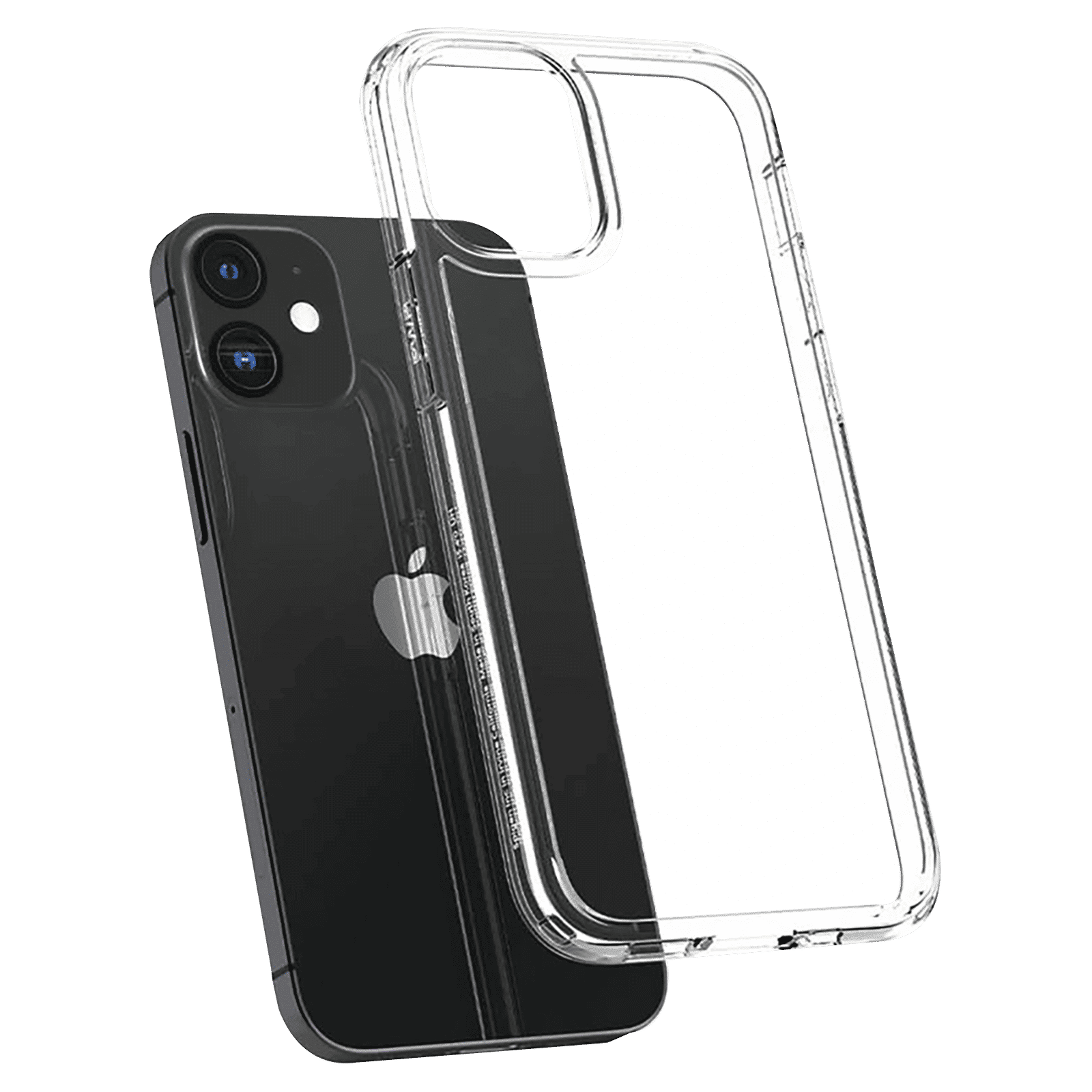 spigen Crystal Hybrid TPU Back Cover for Apple iPhone 12 Mini (Raised Lip Protection, Clear)_12