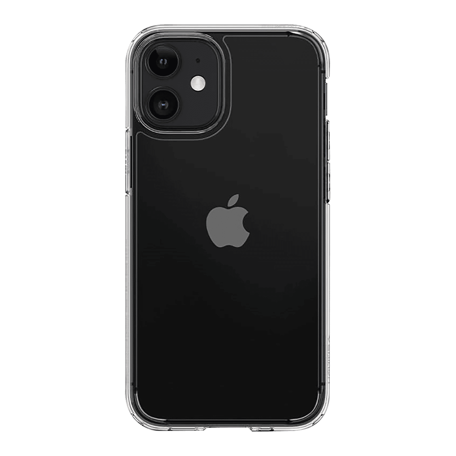 spigen Crystal Hybrid TPU Back Cover for Apple iPhone 12 Mini (Raised Lip Protection, Clear)_3