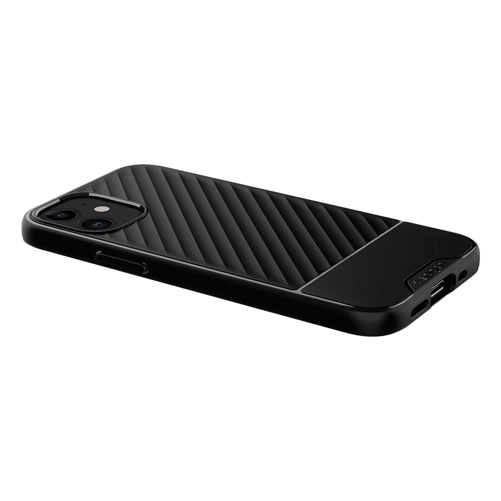 spigen Core Armor Thermoplastic Polyurethane Back Cover for Apple iPhone 12 Mini (Air Cushion Technology, Matte Black)_7
