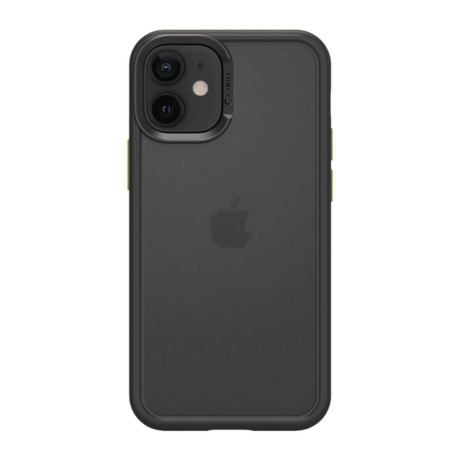 spigen Cyrill Color Brick Hard TPU & Polycarbonate Back Cover for Apple iPhone 12 Mini (Supports Wireless Charging, Black)_3
