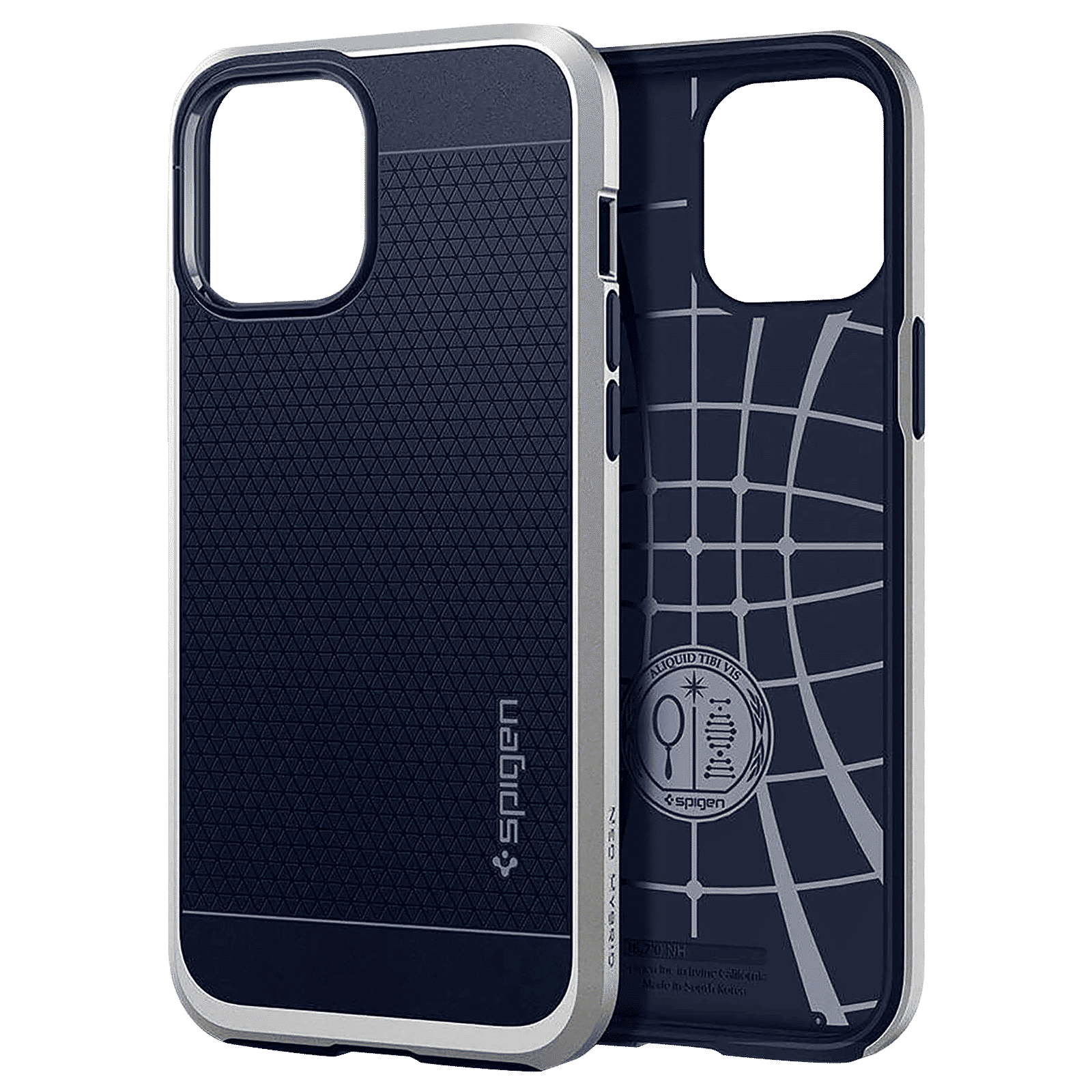 spigen Neo Hybrid TPU & PC Back Case For iPhone 12 Pro Max (Form-Fitted Construction, ACS02249, Satin Silver) spigen Neo Hybrid TPU & PC Back Case For iPhone 12 Pro Max (Form-Fitted Construction, ACS02249, Satin Silver)_11