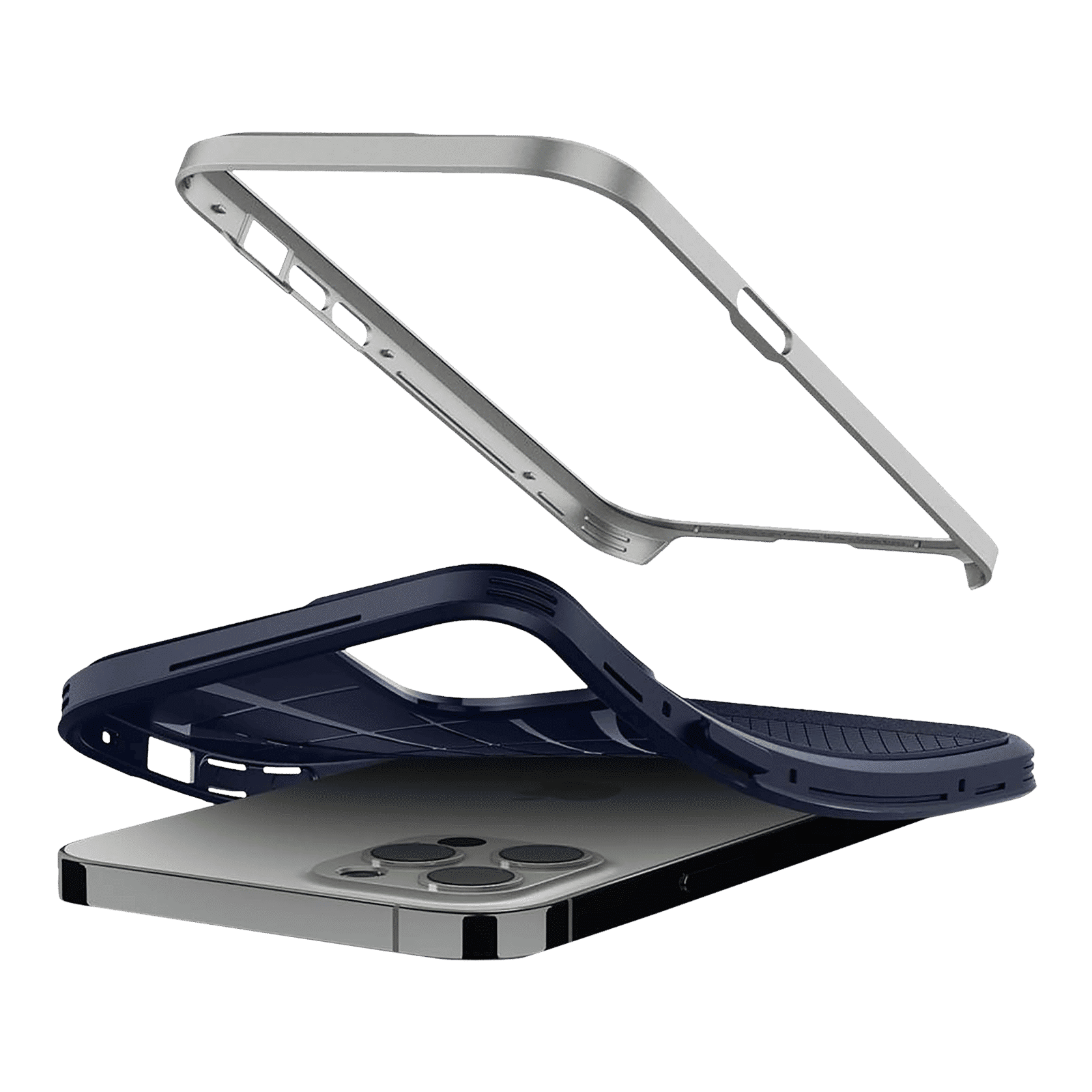 spigen Neo Hybrid TPU & PC Back Case For iPhone 12 Pro Max (Form-Fitted Construction, ACS02249, Satin Silver) spigen Neo Hybrid TPU & PC Back Case For iPhone 12 Pro Max (Form-Fitted Construction, ACS02249, Satin Silver)_13