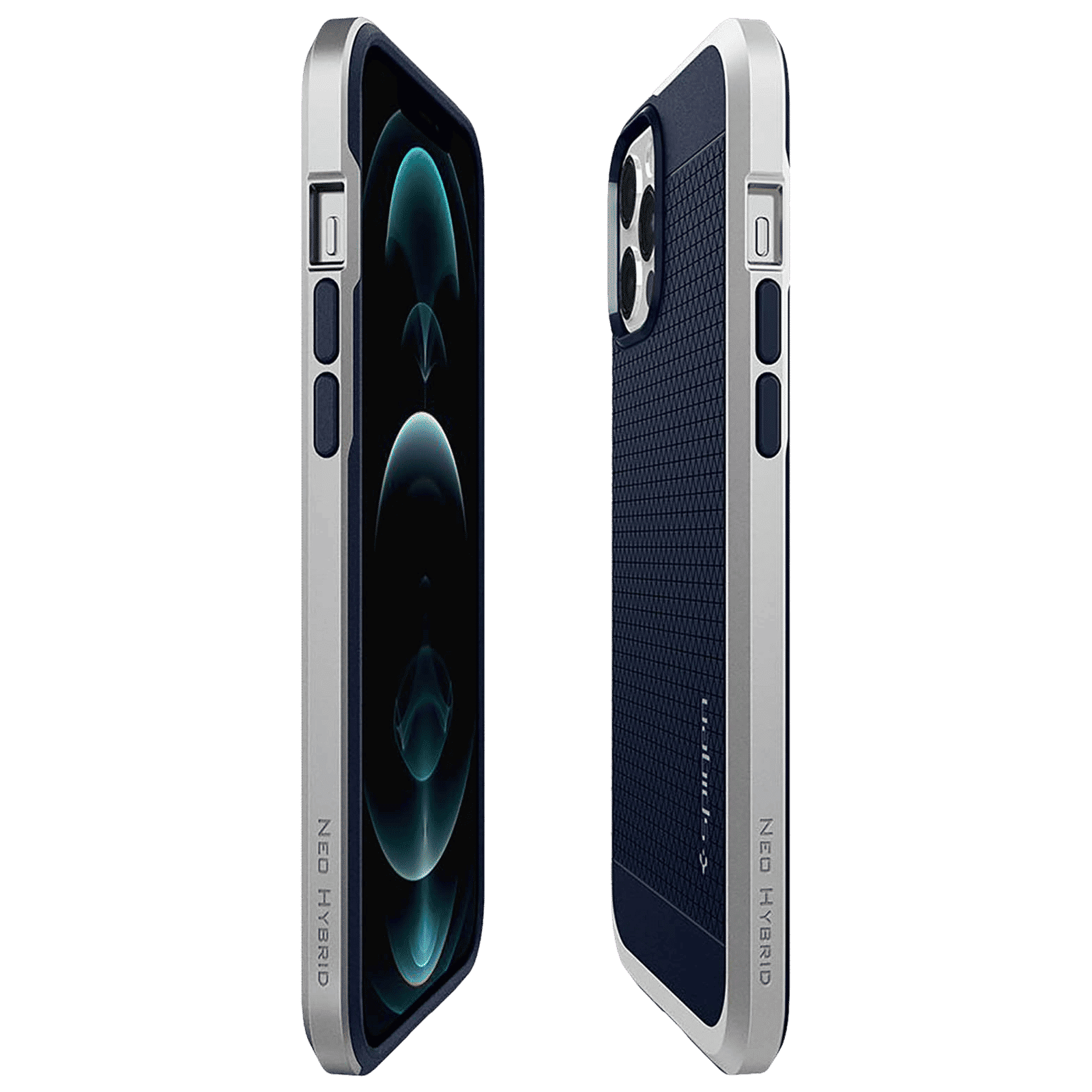 spigen Neo Hybrid TPU & PC Back Case For iPhone 12 Pro Max (Form-Fitted Construction, ACS02249, Satin Silver) spigen Neo Hybrid TPU & PC Back Case For iPhone 12 Pro Max (Form-Fitted Construction, ACS02249, Satin Silver)_9