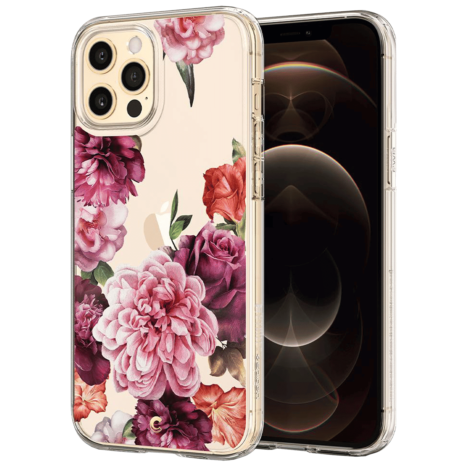 spigen Cyrill TPU Back Cover for Apple iPhone 12 Pro Max (Camera Bumper, Rose Floral)_1