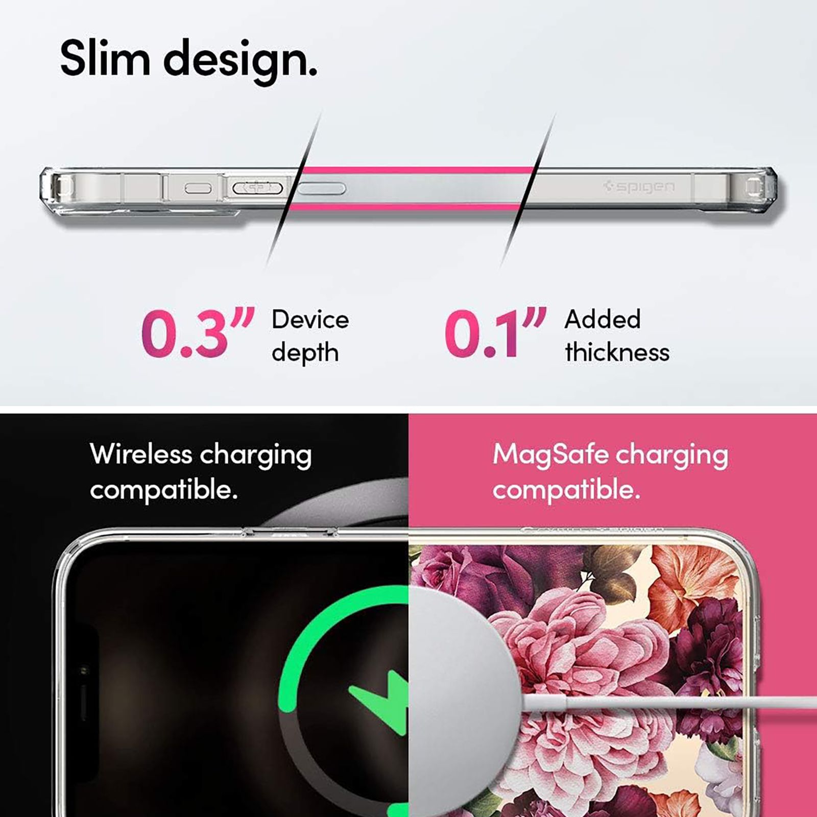 spigen Cyrill TPU Back Cover for Apple iPhone 12 Pro Max (Camera Bumper, Rose Floral)_4