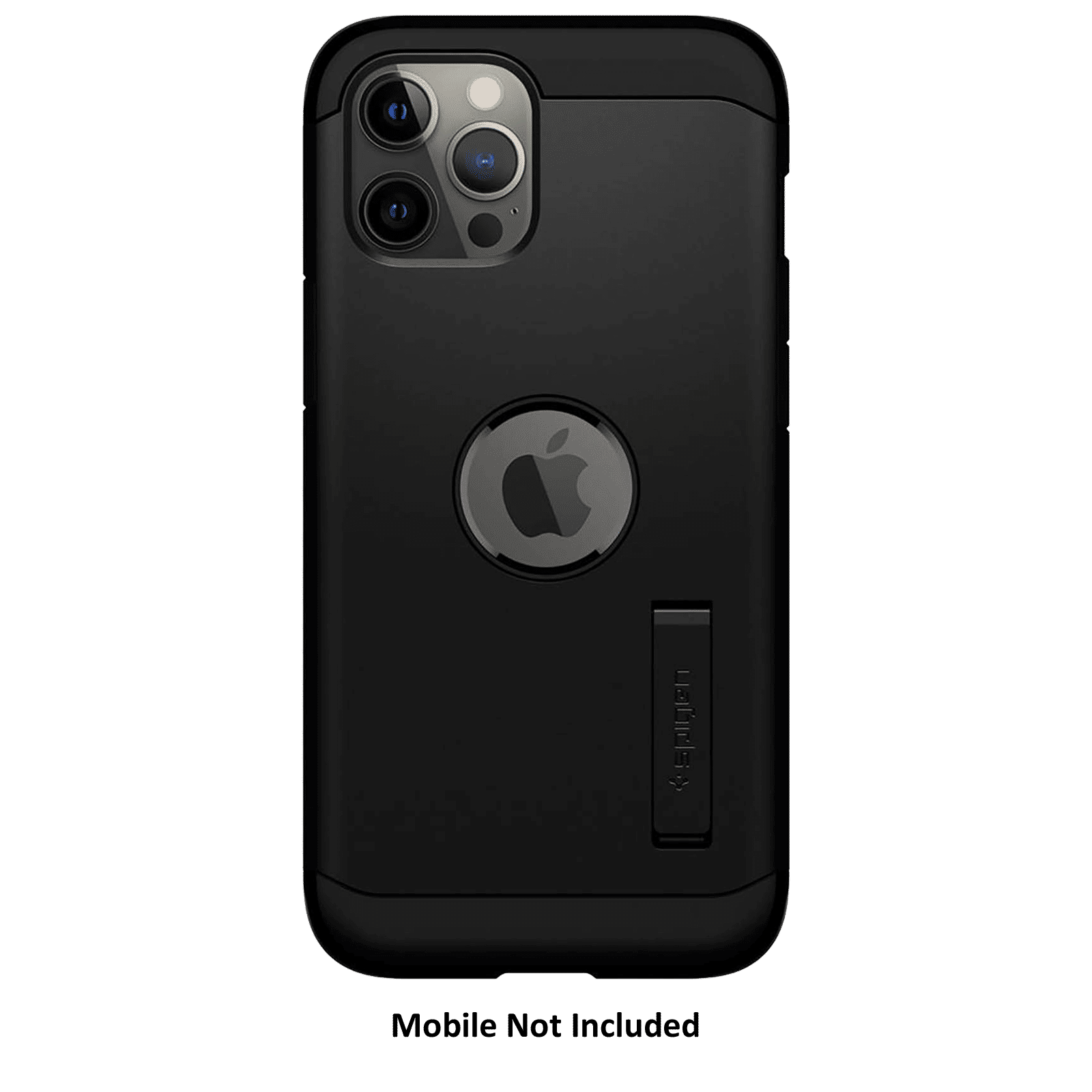 spigen Tough Armor TPU & Polycarbonate Back Case with Stand for Apple iPhone 12 Pro Max (Wireless Charging Compatible, Black)_15