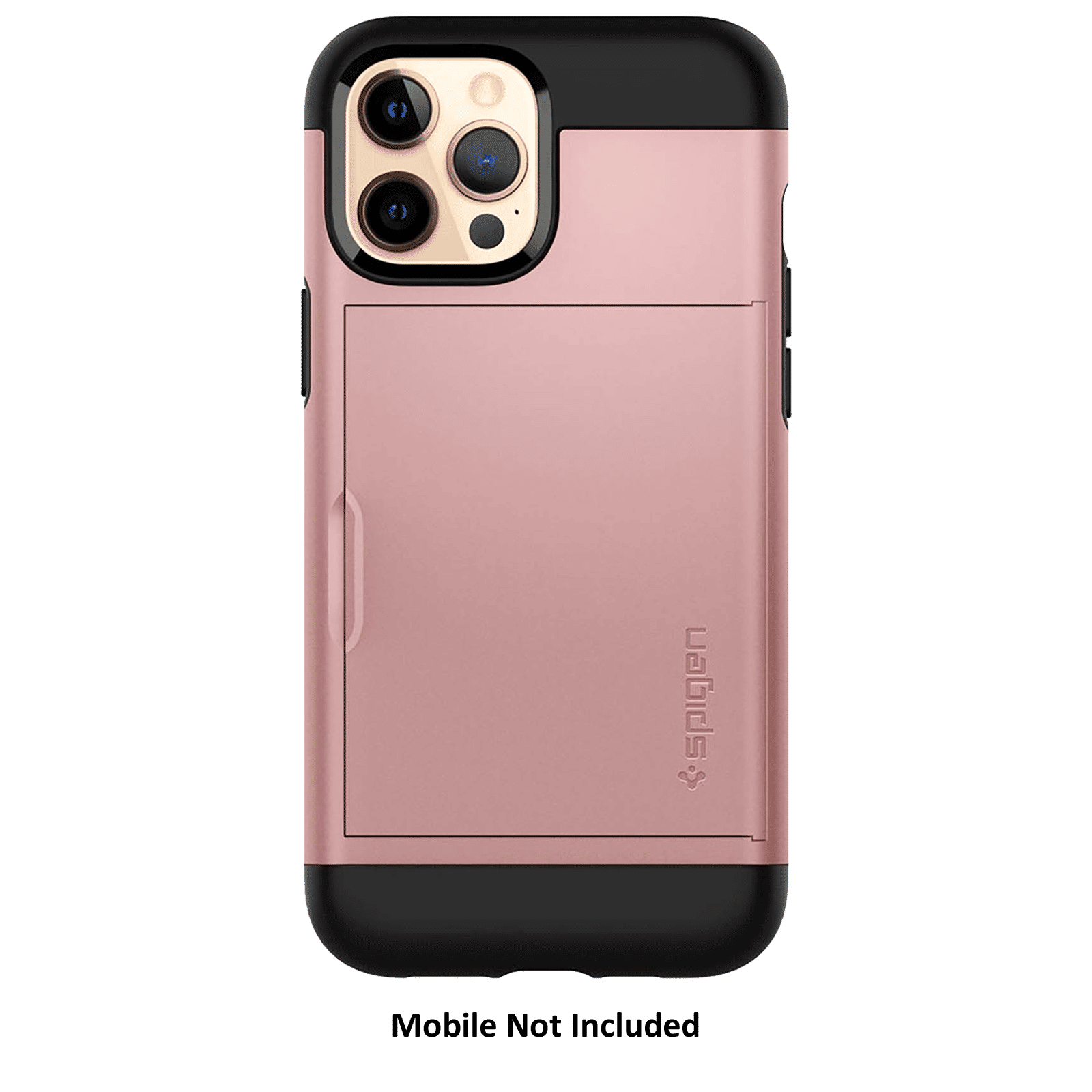 spigen Slim Armor CS Polycarbonate & TPU Back Cover For Apple iPhone 12 Pro Max (Supports Wireless Charging, Rose Gold)_15
