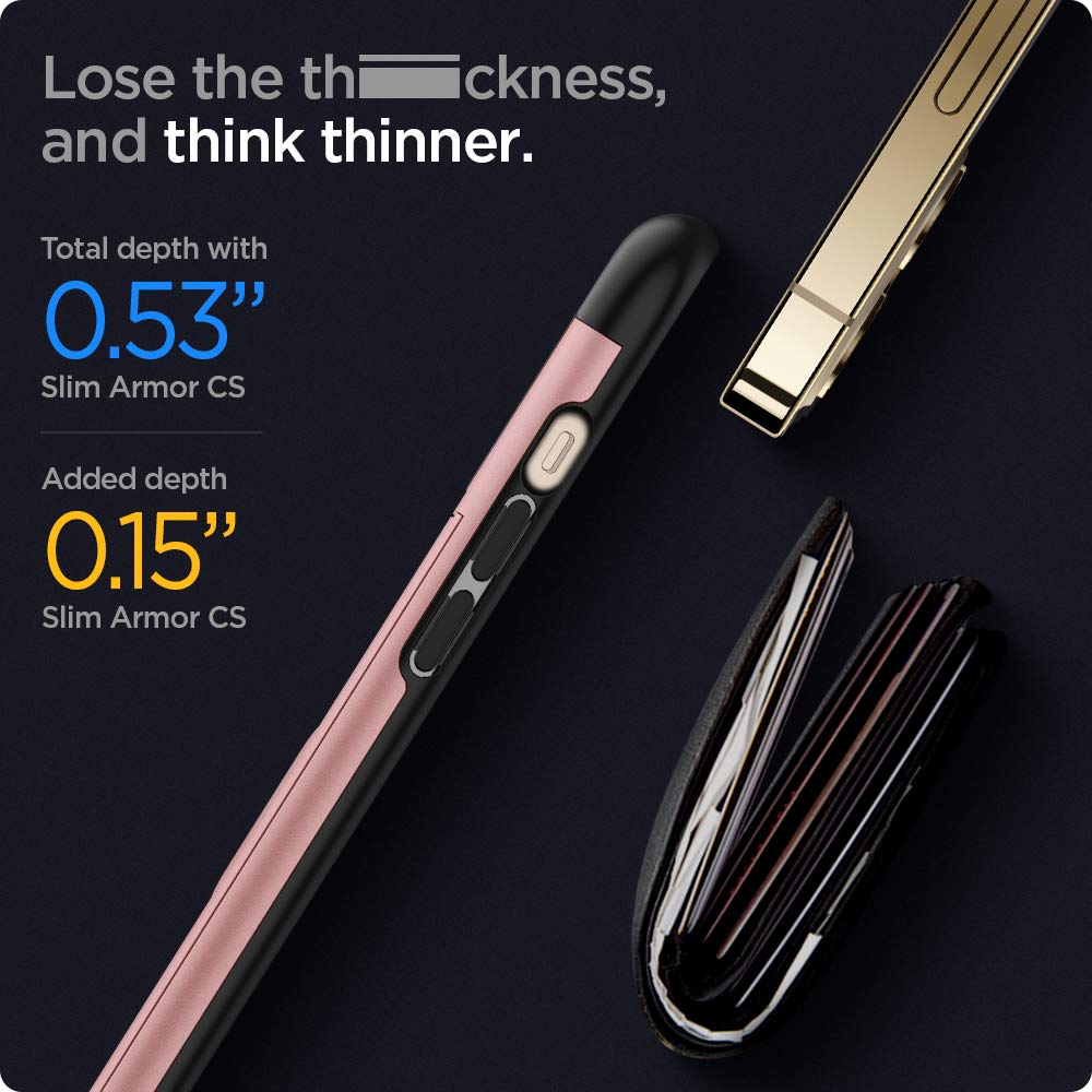 spigen Slim Armor CS Polycarbonate & TPU Back Cover For Apple iPhone 12 Pro Max (Supports Wireless Charging, Rose Gold)_7