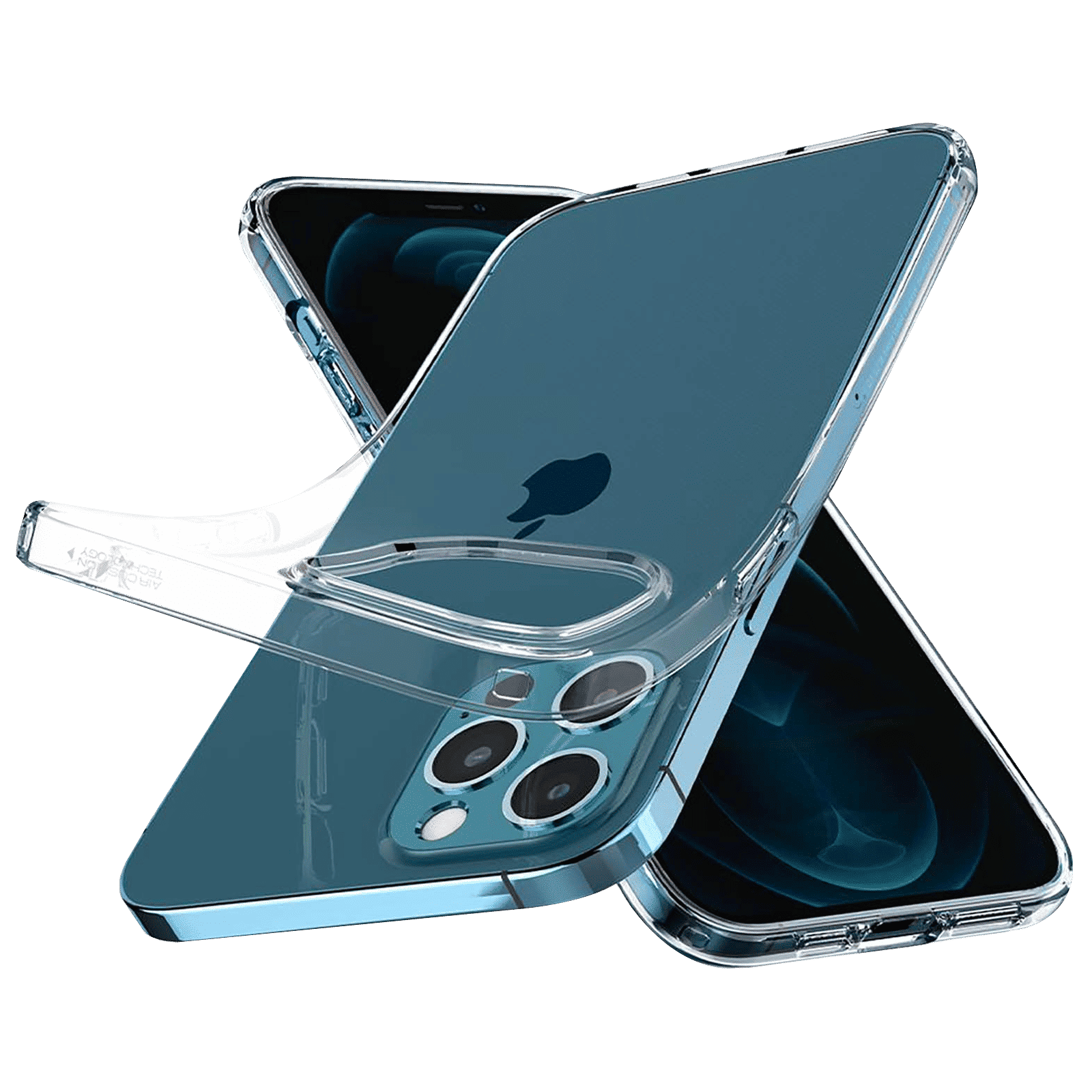 spigen Liquid Crystal Soft TPU & Polycarbonate Back Cover for Apple iPhone 12 Pro Max (Wireless Charging Compatible, Crystal Clear)_9