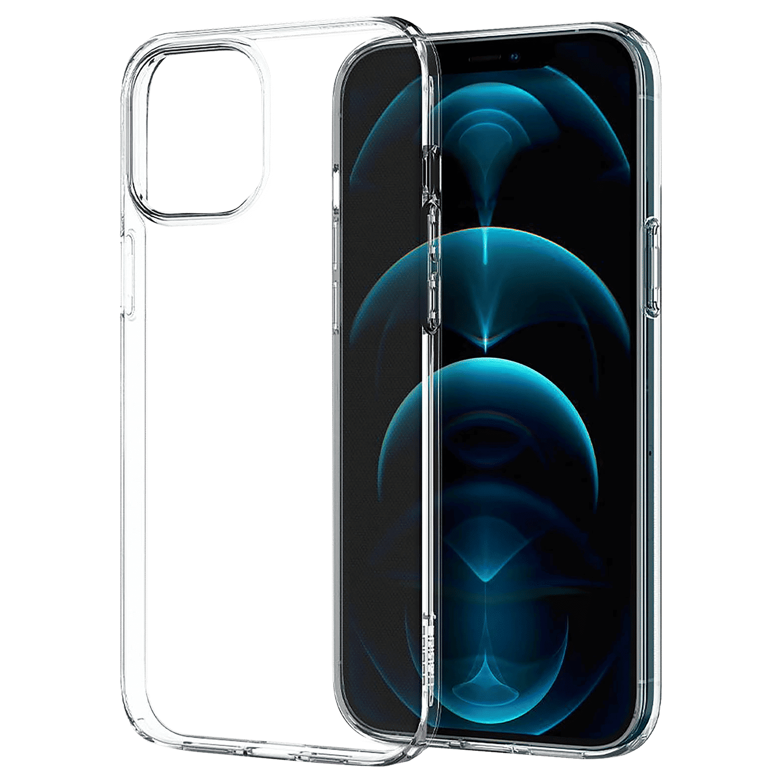 spigen Liquid Crystal Soft TPU & Polycarbonate Back Cover for Apple iPhone 12 Pro Max (Wireless Charging Compatible, Crystal Clear)_11