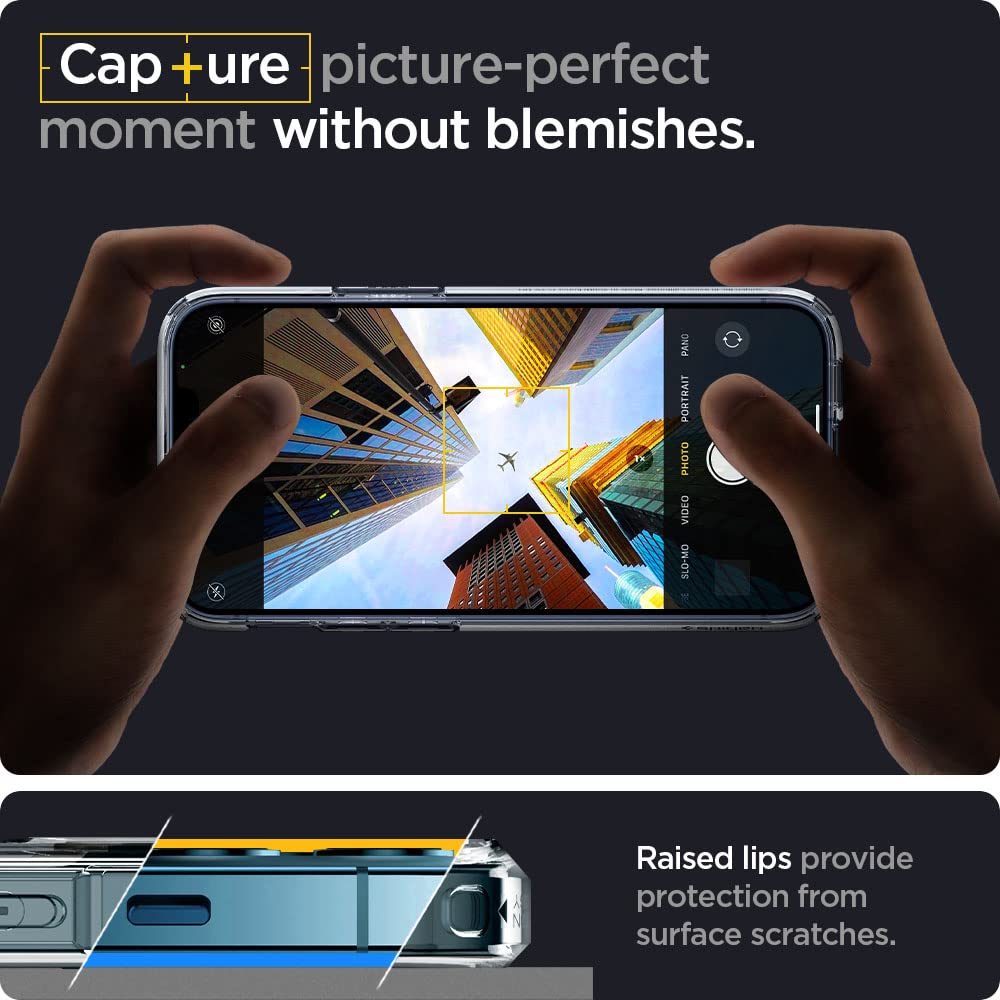 spigen Crystal Hybrid TPU & Polycarbonate Back Cover for Apple iPhone 12 Pro Max (Mil Grade Protection, Clear)_9