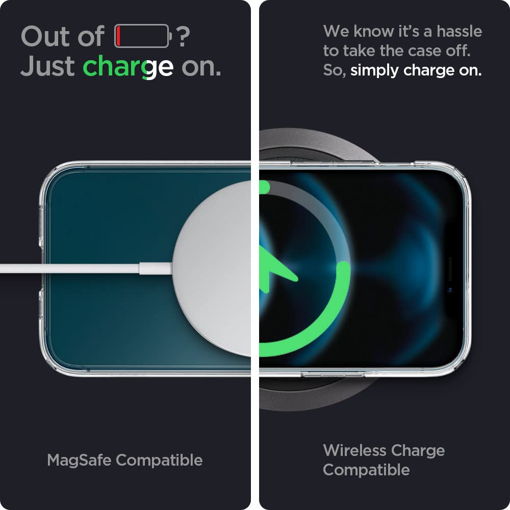 spigen Crystal Hybrid TPU & Polycarbonate Back Cover for Apple iPhone 12 Pro Max (Mil Grade Protection, Clear)_6