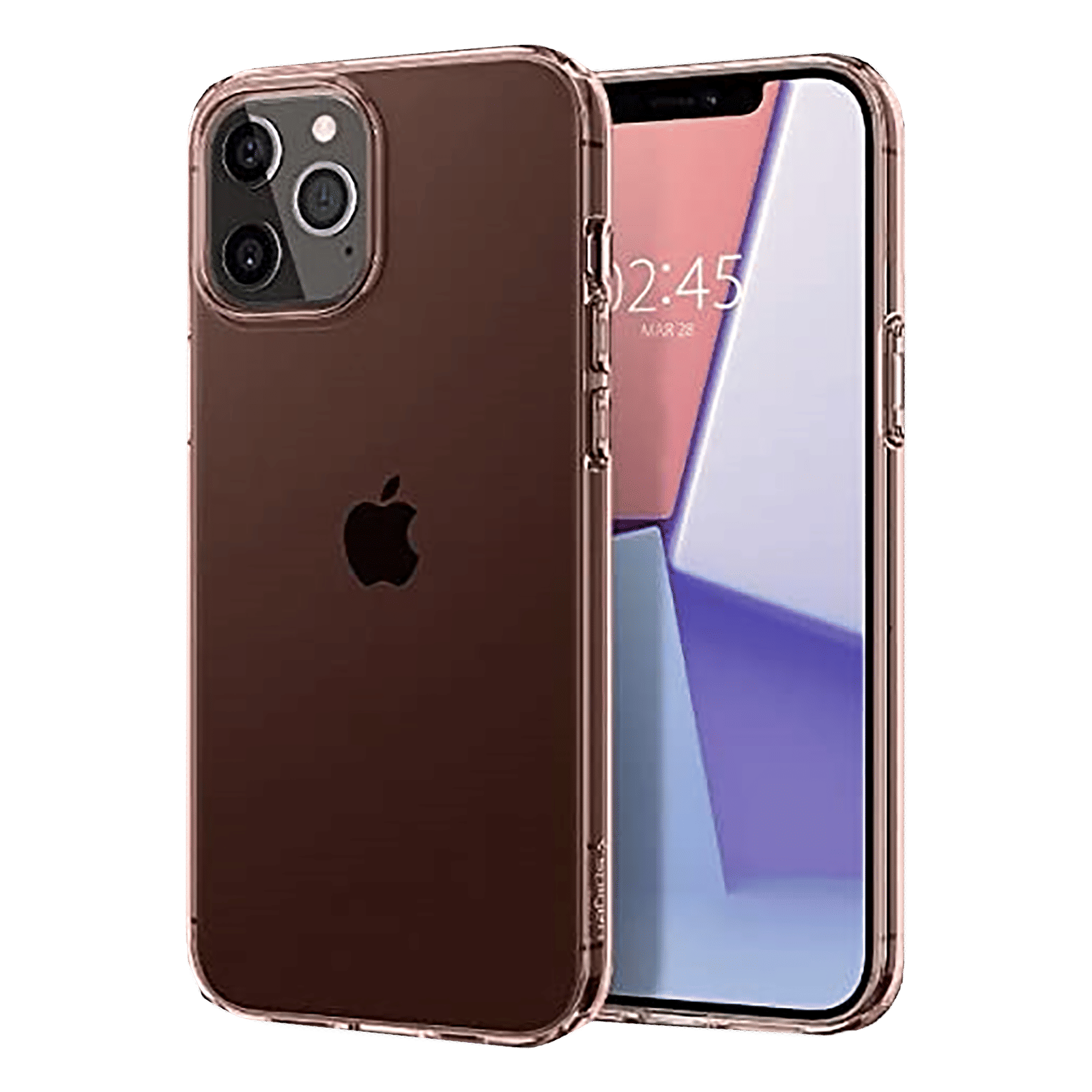 spigen Crystal Flex TPU Back Cover for Apple iPhone 12 Pro Max (Camera Protection, Rose Crystal)_4