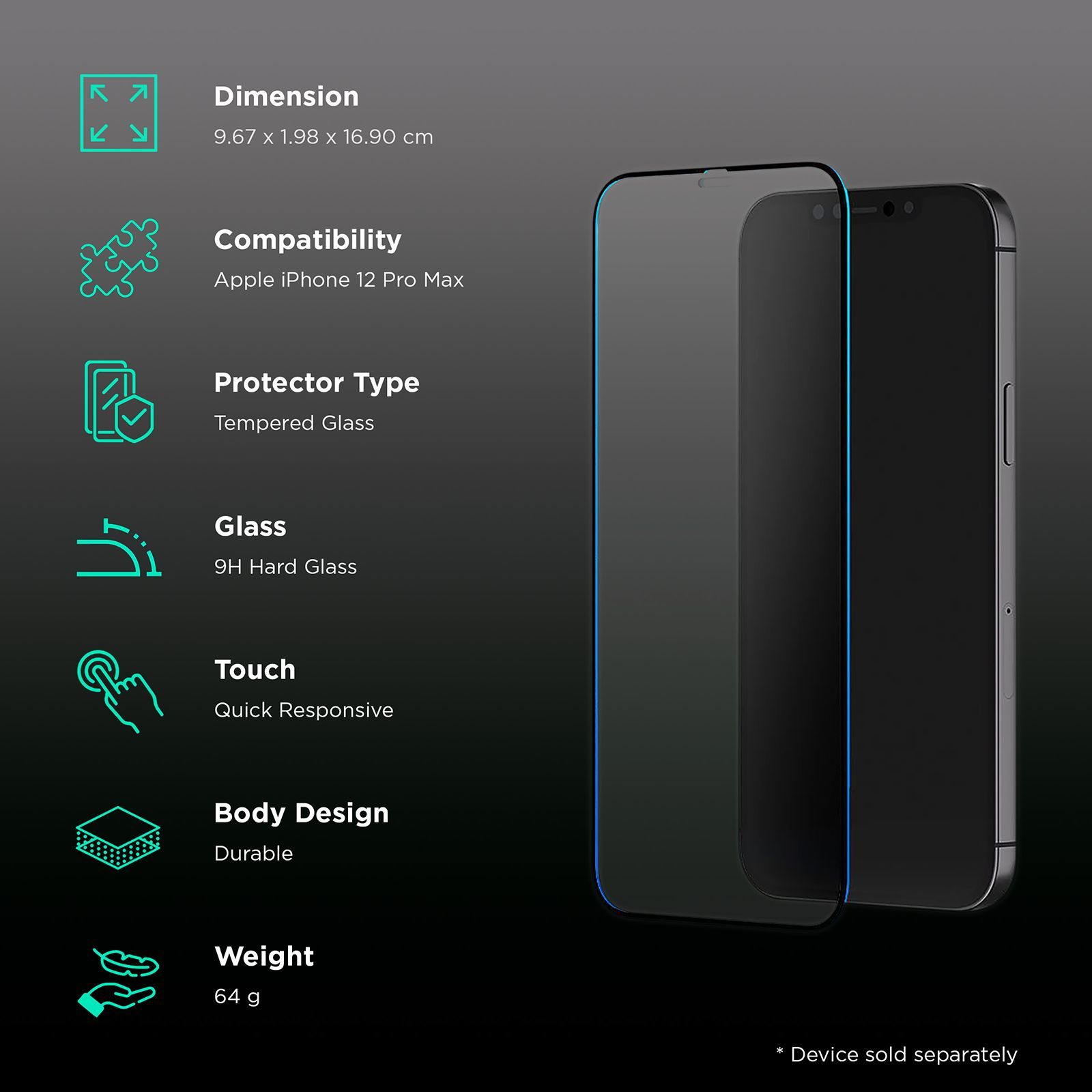 spigen Glstr Slim HD Tempered Glass for Apple iPhone 12 Pro Max (Touch Responsive)_3