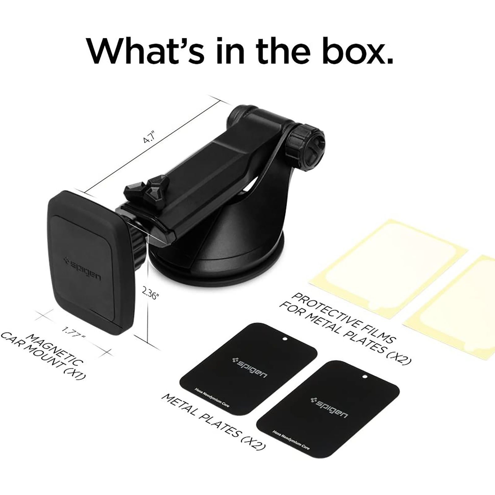 Spigen Car Mount Holder for Mobile (Neodymium Magnet, Black)_6