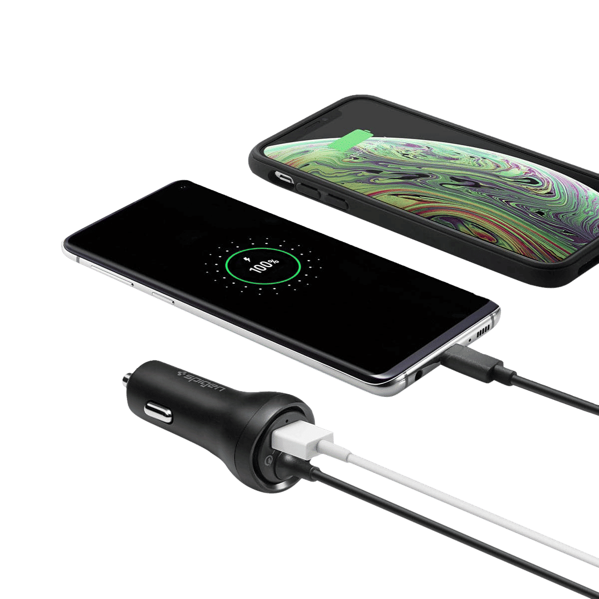 spigen 36 Watts 2 USB Ports Car Charging Adapter (Ip Technology, 000CP25596, Black) spigen 36 Watts 2 USB Ports Car Charging Adapter (Ip Technology, 000CP25596, Black)_15