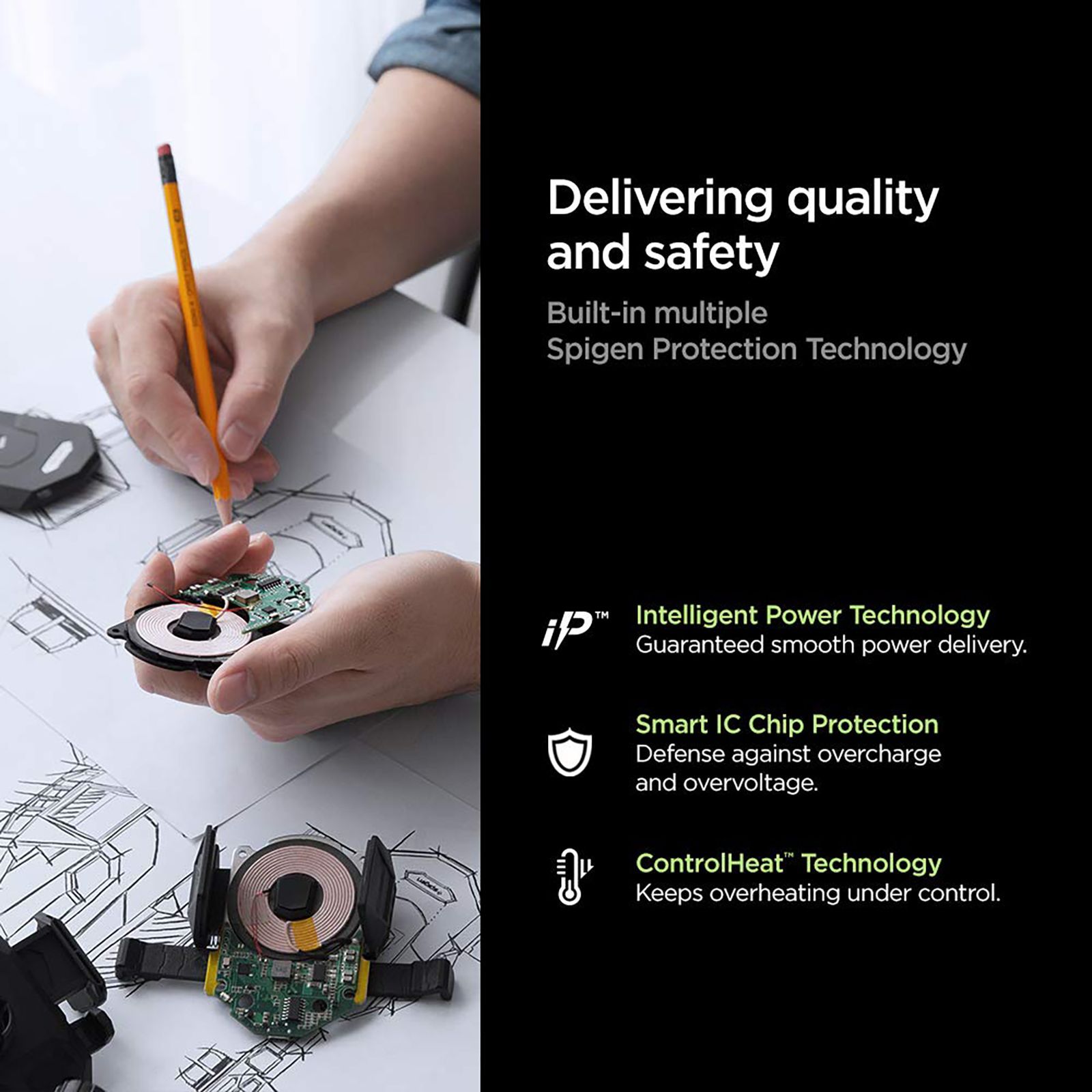 spigen 36 Watts 2 USB Ports Car Charging Adapter (Ip Technology, 000CP25596, Black) spigen 36 Watts 2 USB Ports Car Charging Adapter (Ip Technology, 000CP25596, Black)_5