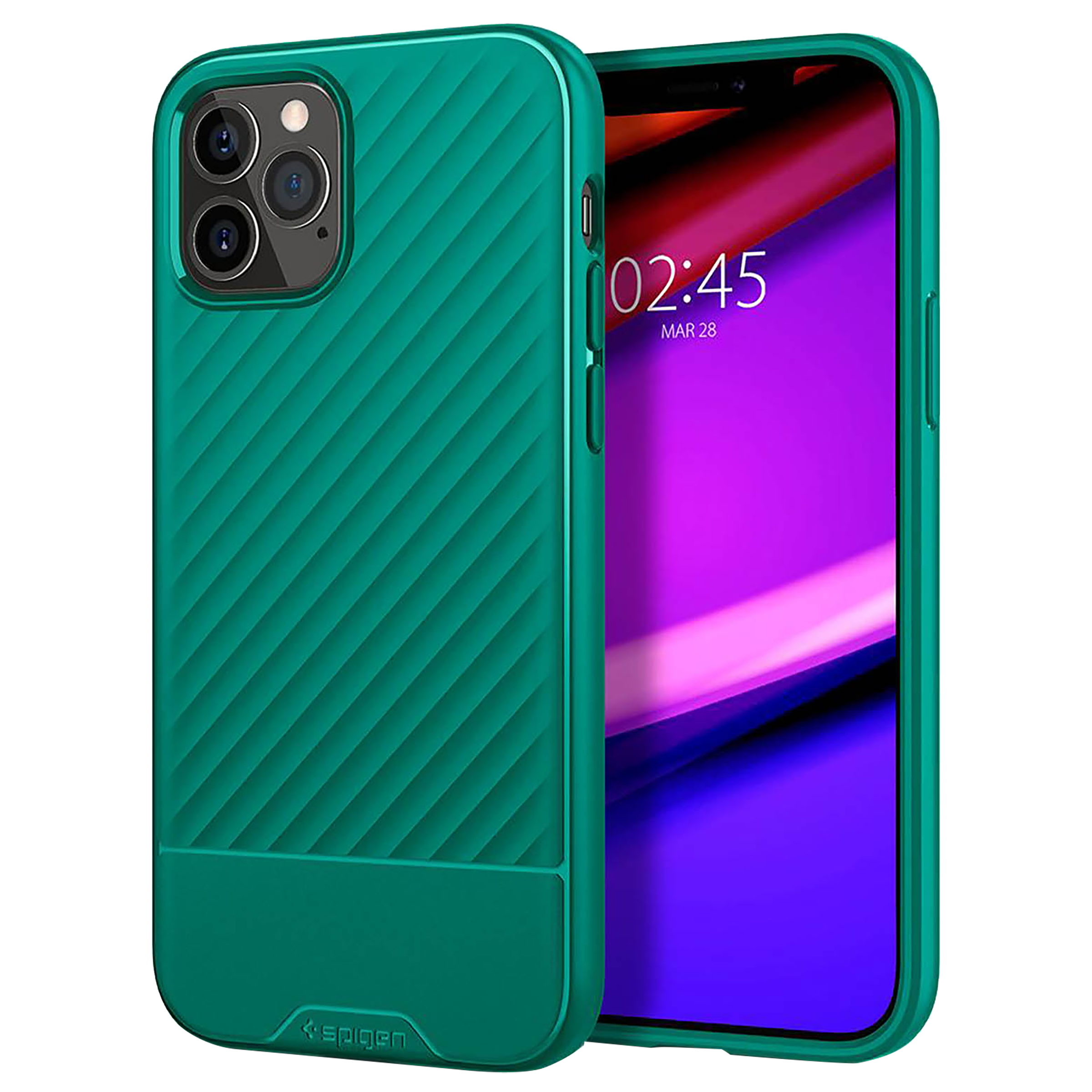 spigen Core Armor TPU Back Cover for Apple iPhone 12, 12 Pro (Air Cushion Technology, Mint)_1