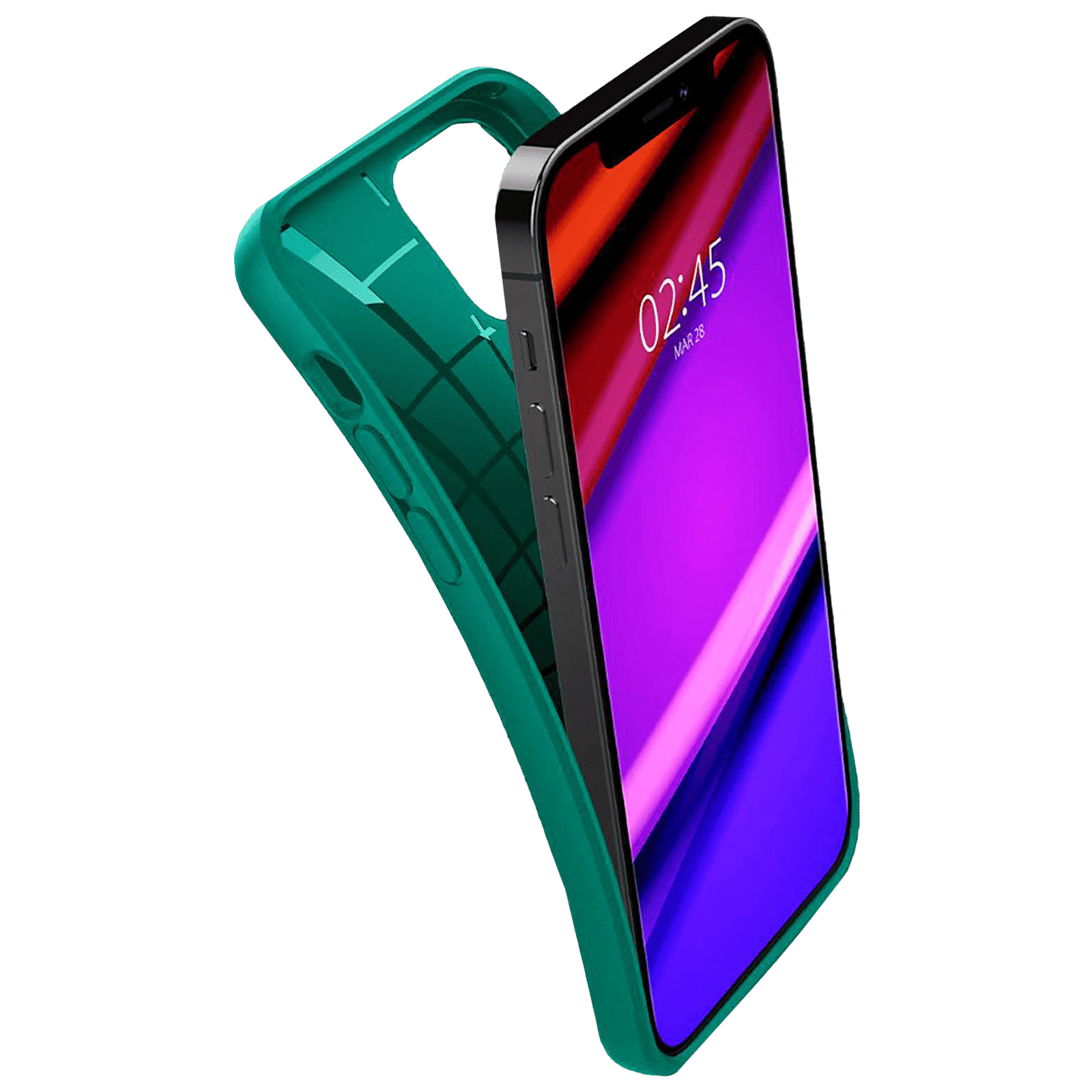 spigen Core Armor TPU Back Cover for Apple iPhone 12, 12 Pro (Air Cushion Technology, Mint)_5