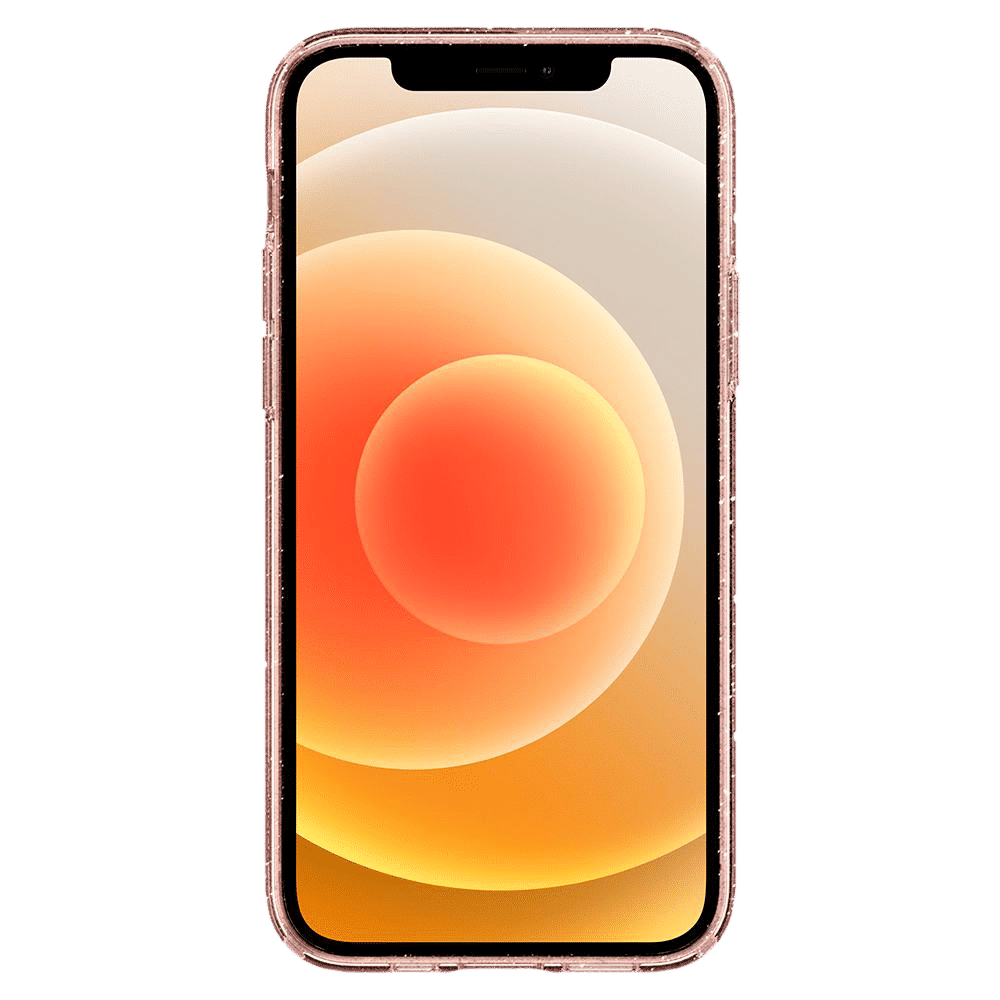 spigen Liquid Crystal Glitter TPU Back Cover for Apple iPhone 12, 12 Pro (Supports Wireless Charging, Rose Quartz)_7