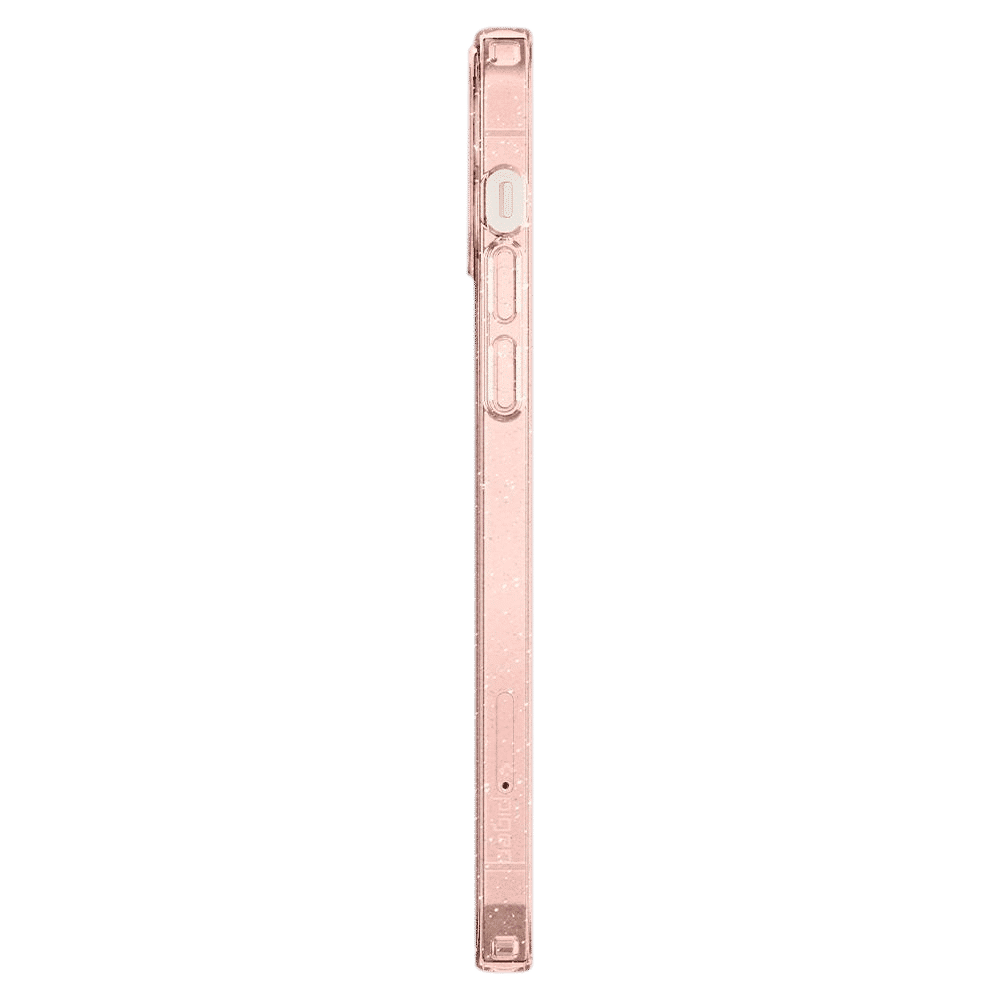 spigen Liquid Crystal Glitter TPU Back Cover for Apple iPhone 12, 12 Pro (Supports Wireless Charging, Rose Quartz)_8