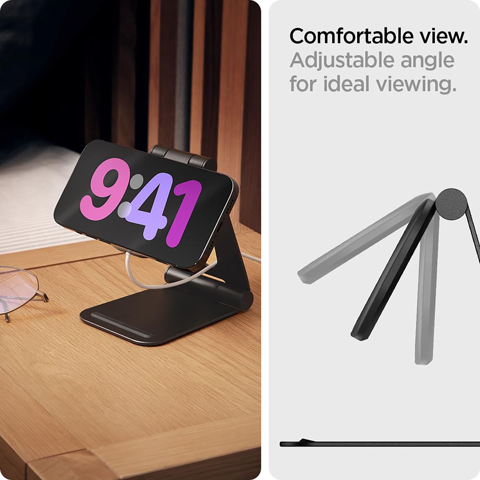 spigen Stand For Smartphones - MagSafe Compatible (Adjustable Mounting Piece, AMP02672, Black)_11