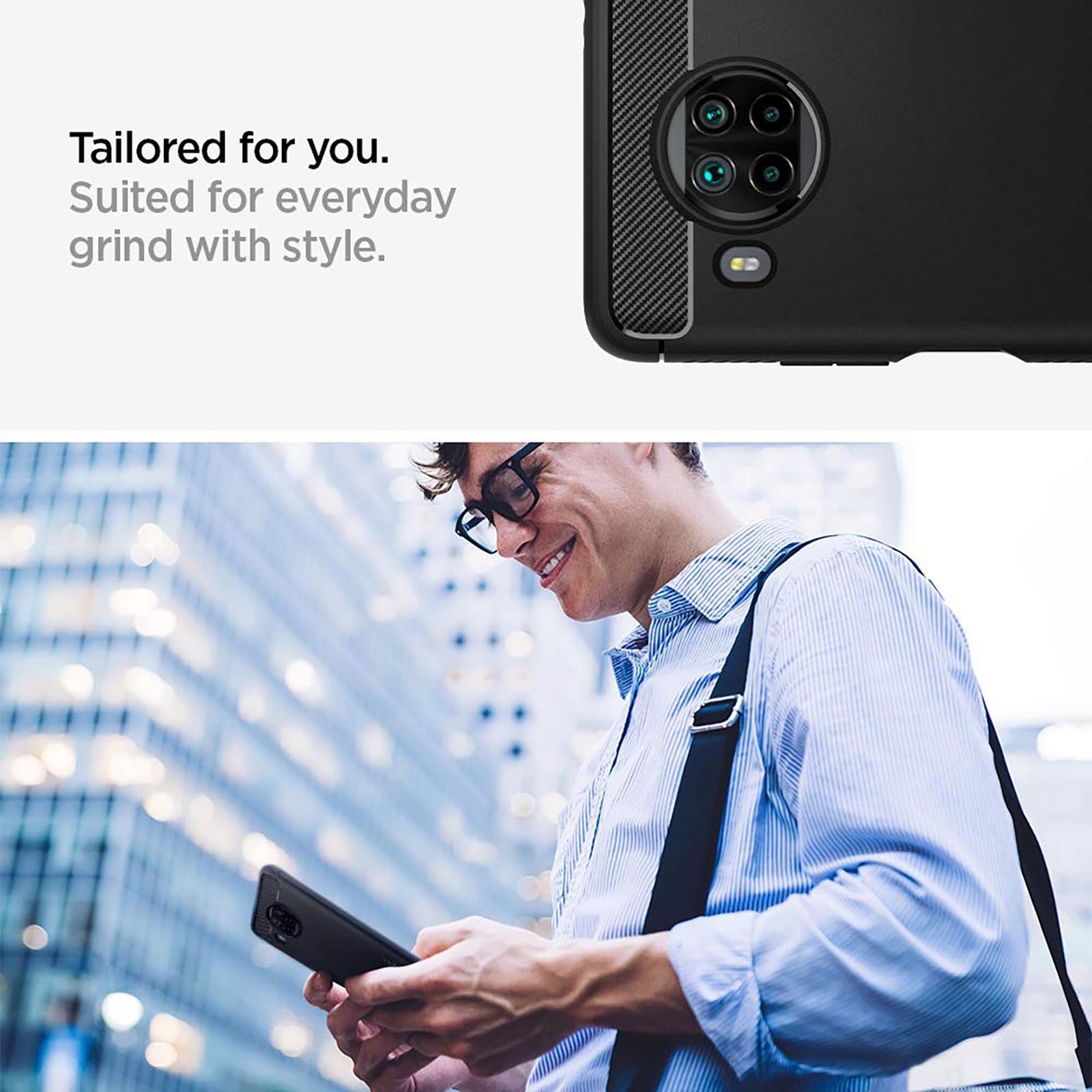 spigen Rugged Armor TPU Back Case For Mi 10T Lite/Mi 10i 5G (Air Cushion Technology, ACS02281, Matte Black)_3