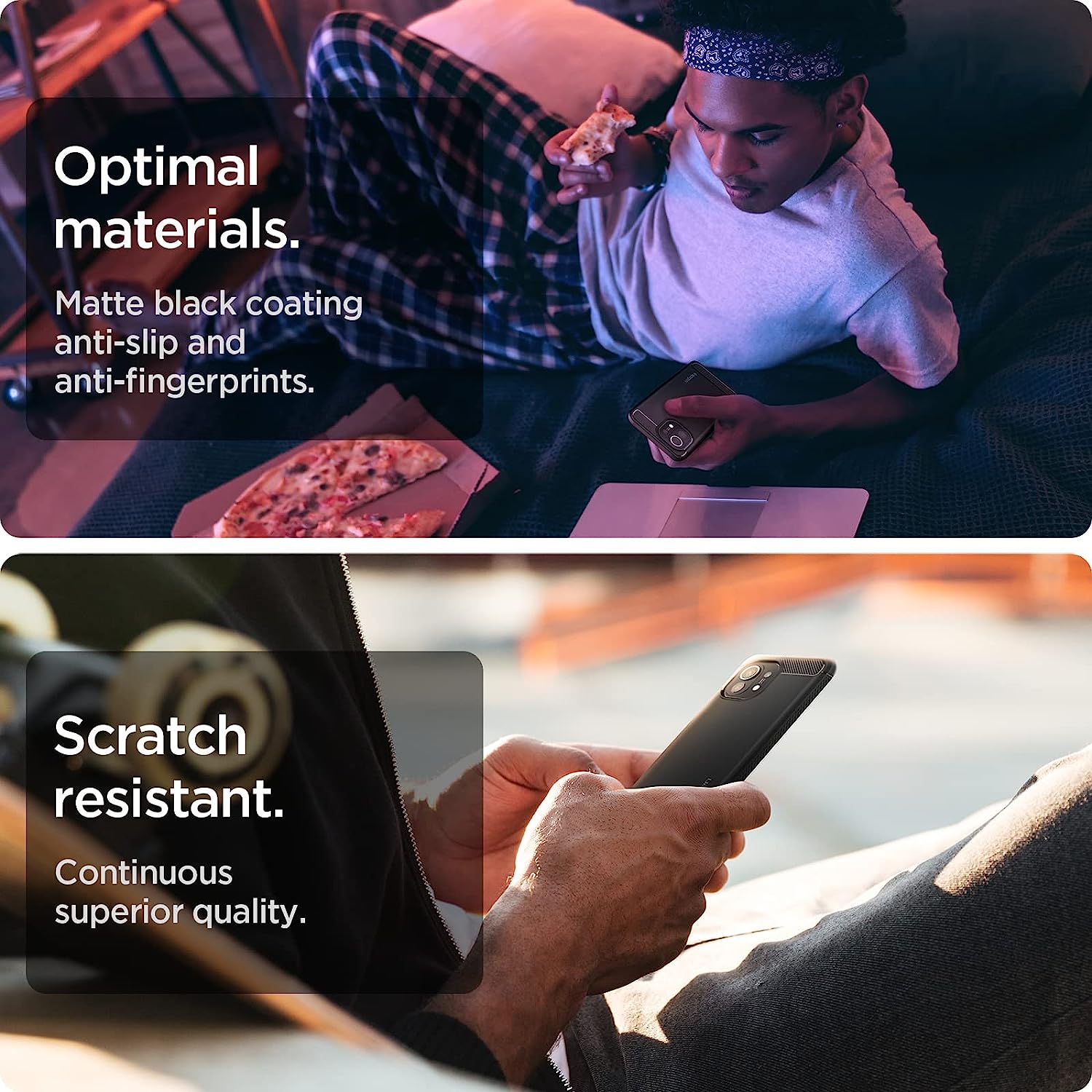 spigen Rugged Armor TPU Back Cover for Xiaomi Mi 11 (Air Cushion Technology, Matte Black)_13