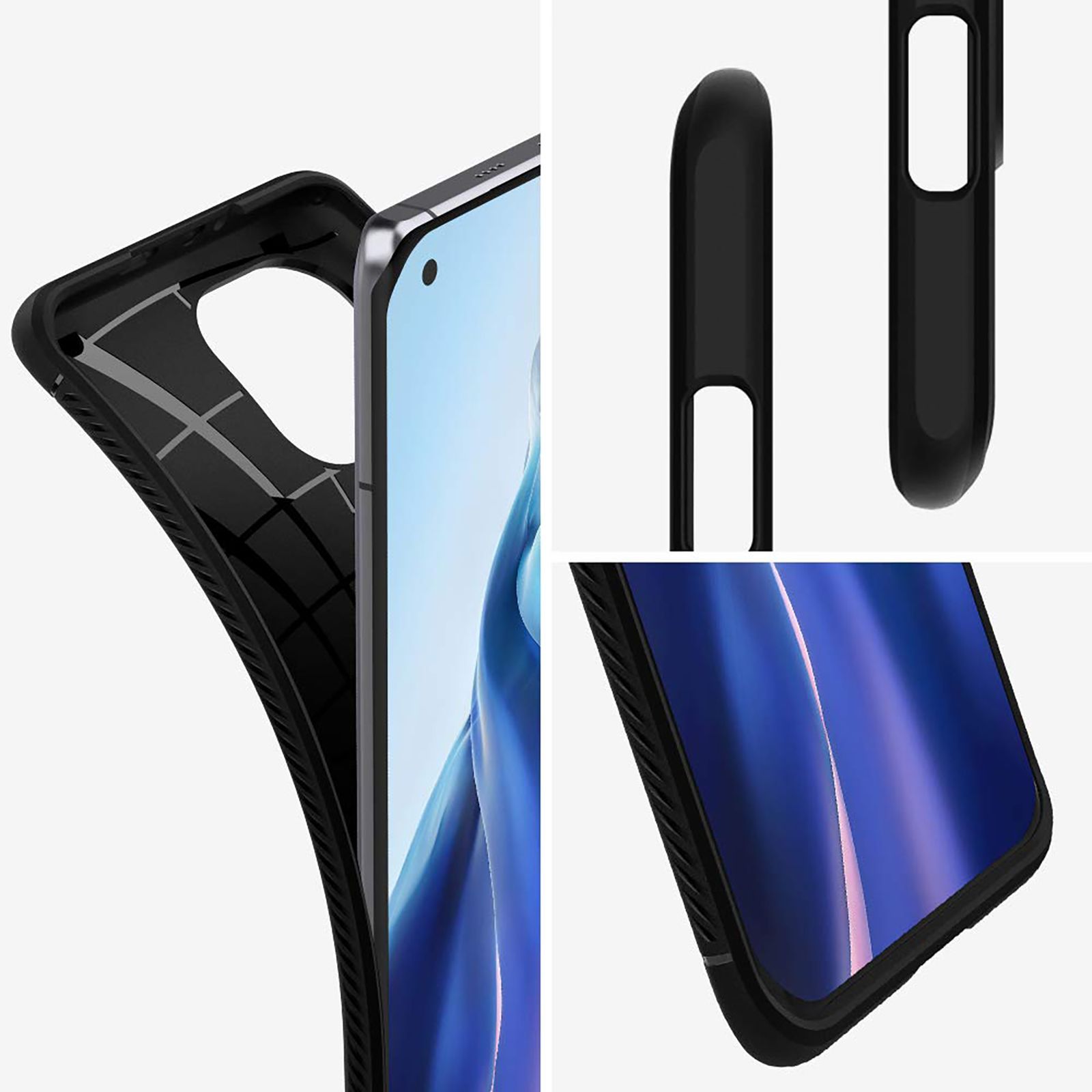 spigen Rugged Armor TPU Back Cover for Xiaomi Mi 11 (Air Cushion Technology, Matte Black)_17