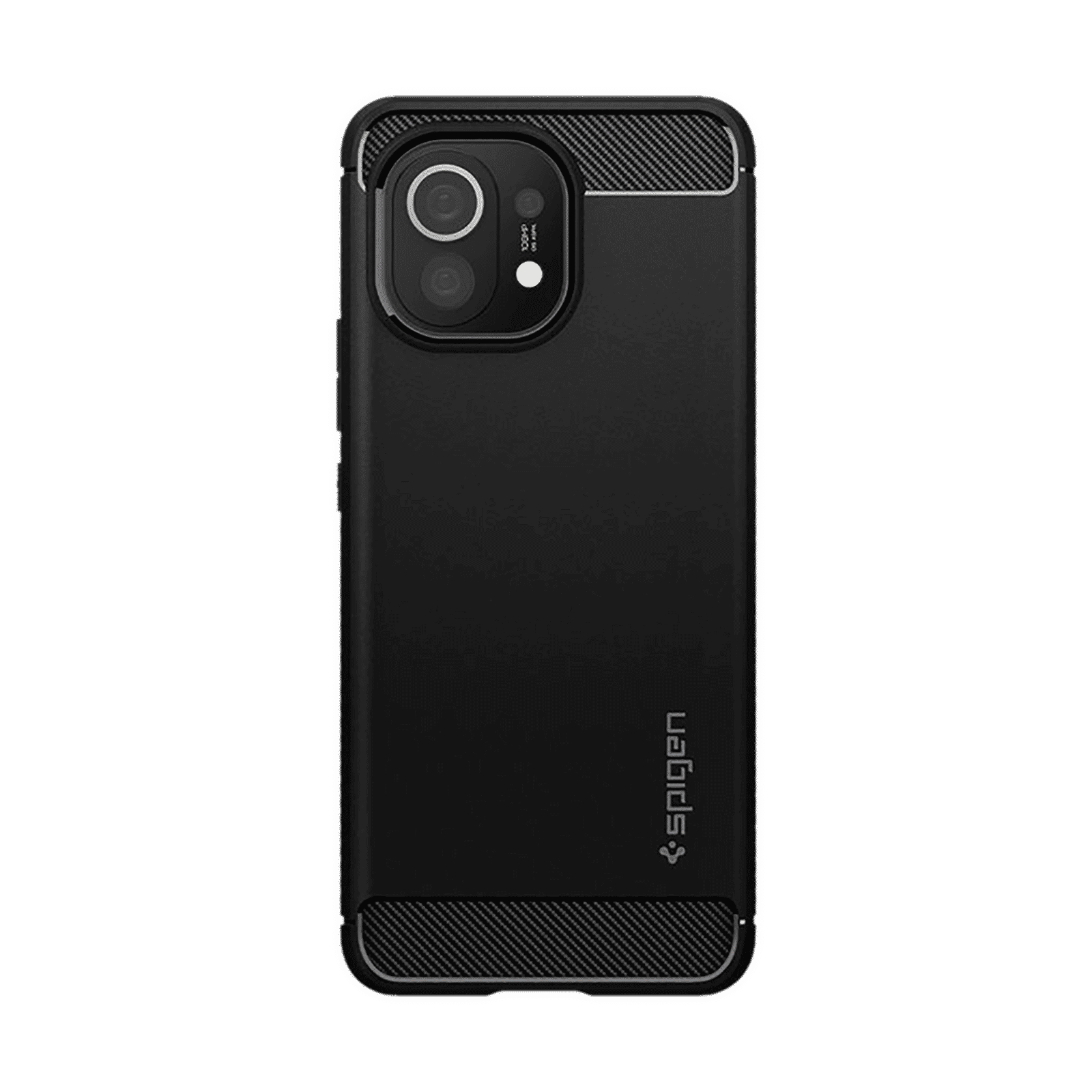 spigen Rugged Armor TPU Back Cover for Xiaomi Mi 11 (Air Cushion Technology, Matte Black)_8