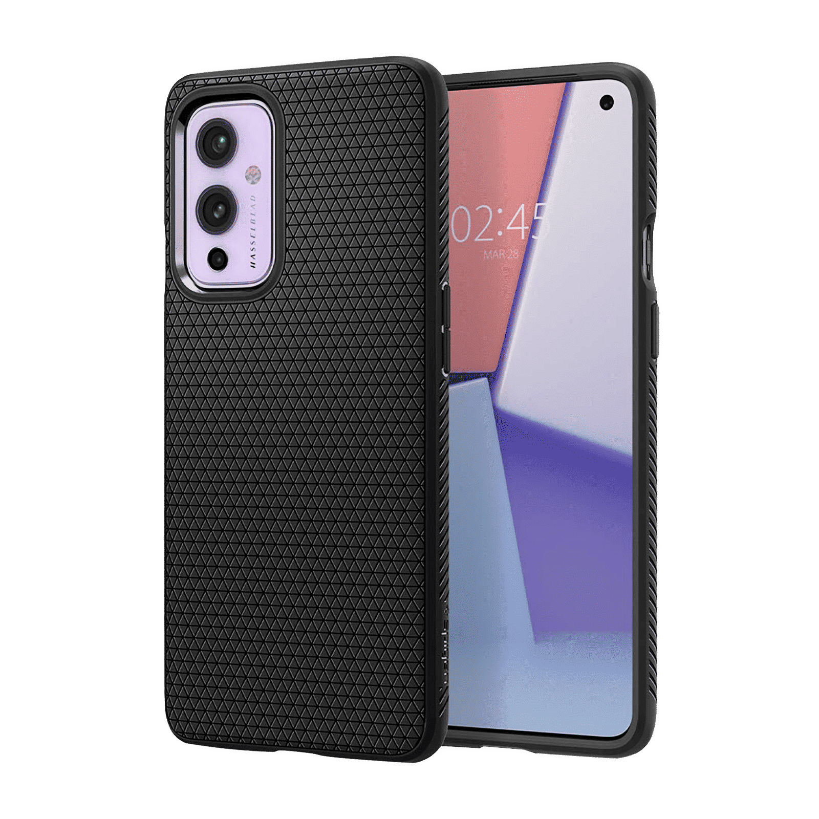 spigen Liquid Air TPU Back Case for OnePlus 9 (Air Cushion Technology, Matte Black)_1