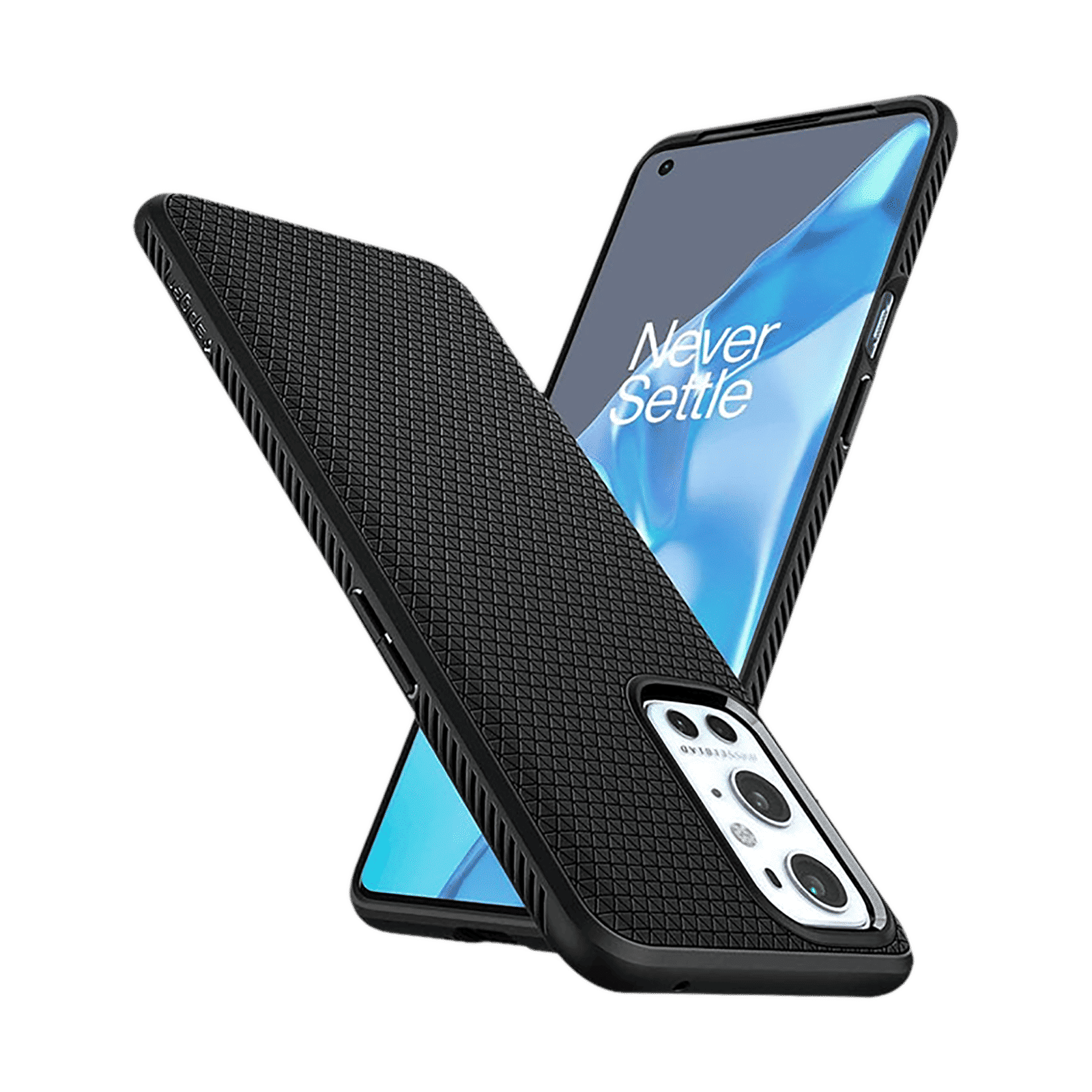 spigen Liquid Air TPU Back Cover for OnePlus 9 Pro 5G (Air Cushion Technology, Matte Black)_11