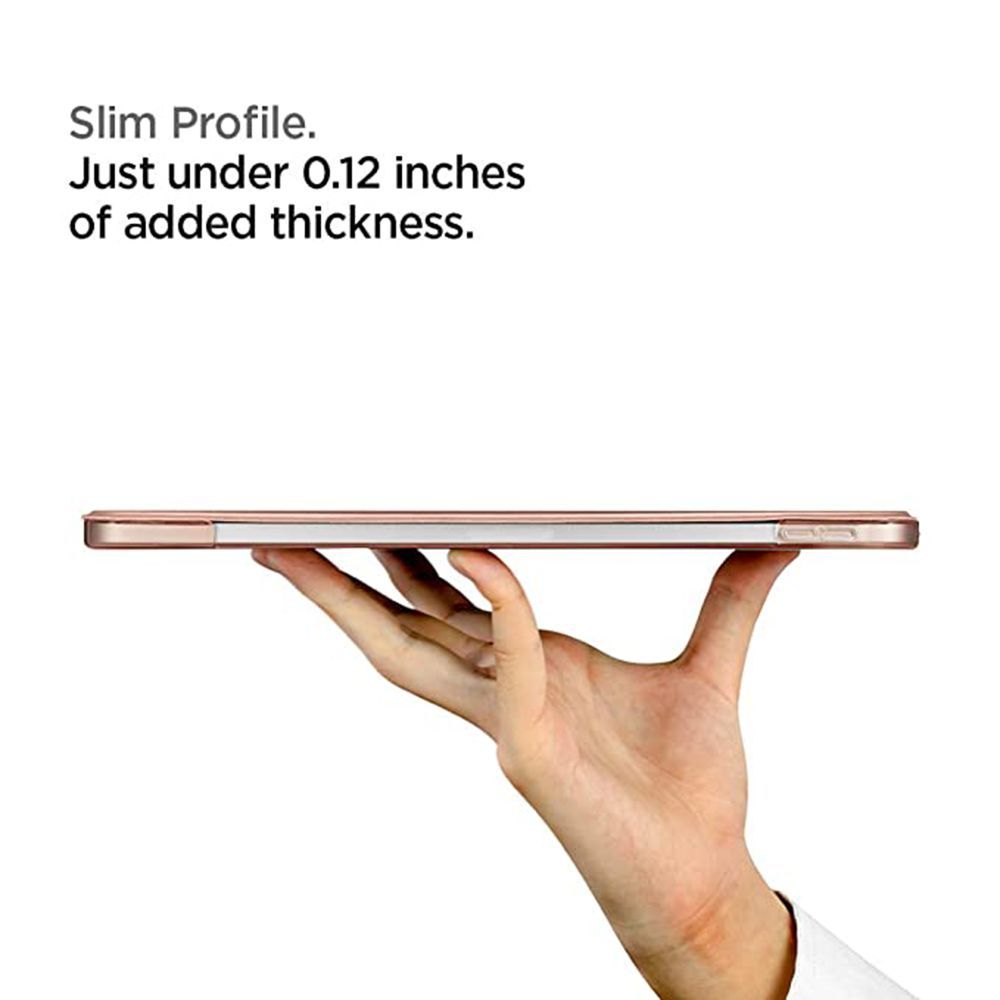 spigen Smart Fold Polycarbonate, Rubber Flip Cover for Apple iPad Pro 11 Inch (Wireless Charging Compatible, Rose Gold)_5
