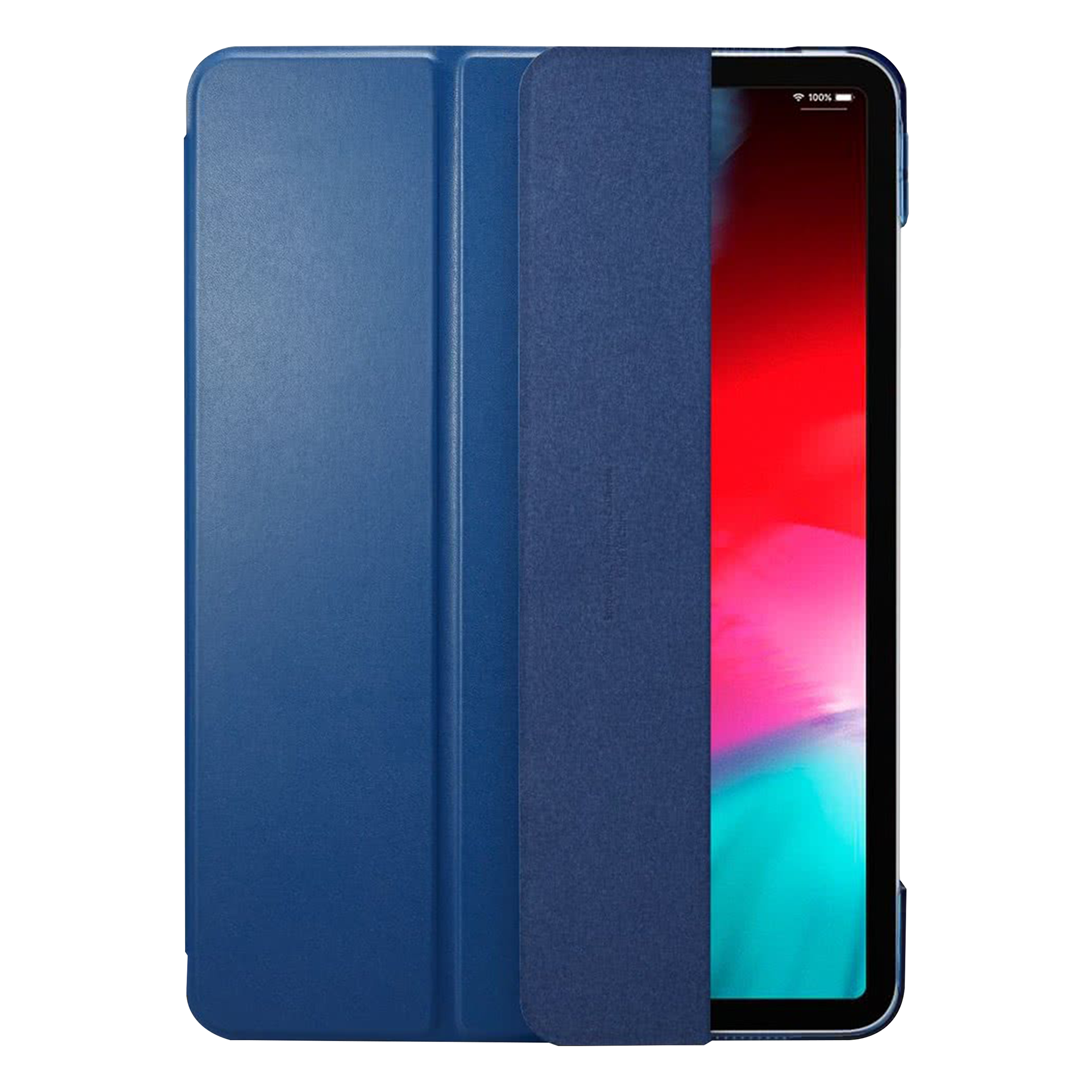 spigen Plastic, Polycarbonate & Polyurethane Leather Flip Cover for Apple iPad Pro 11 Inch (Wireless Charging Compatible, Blue)_16