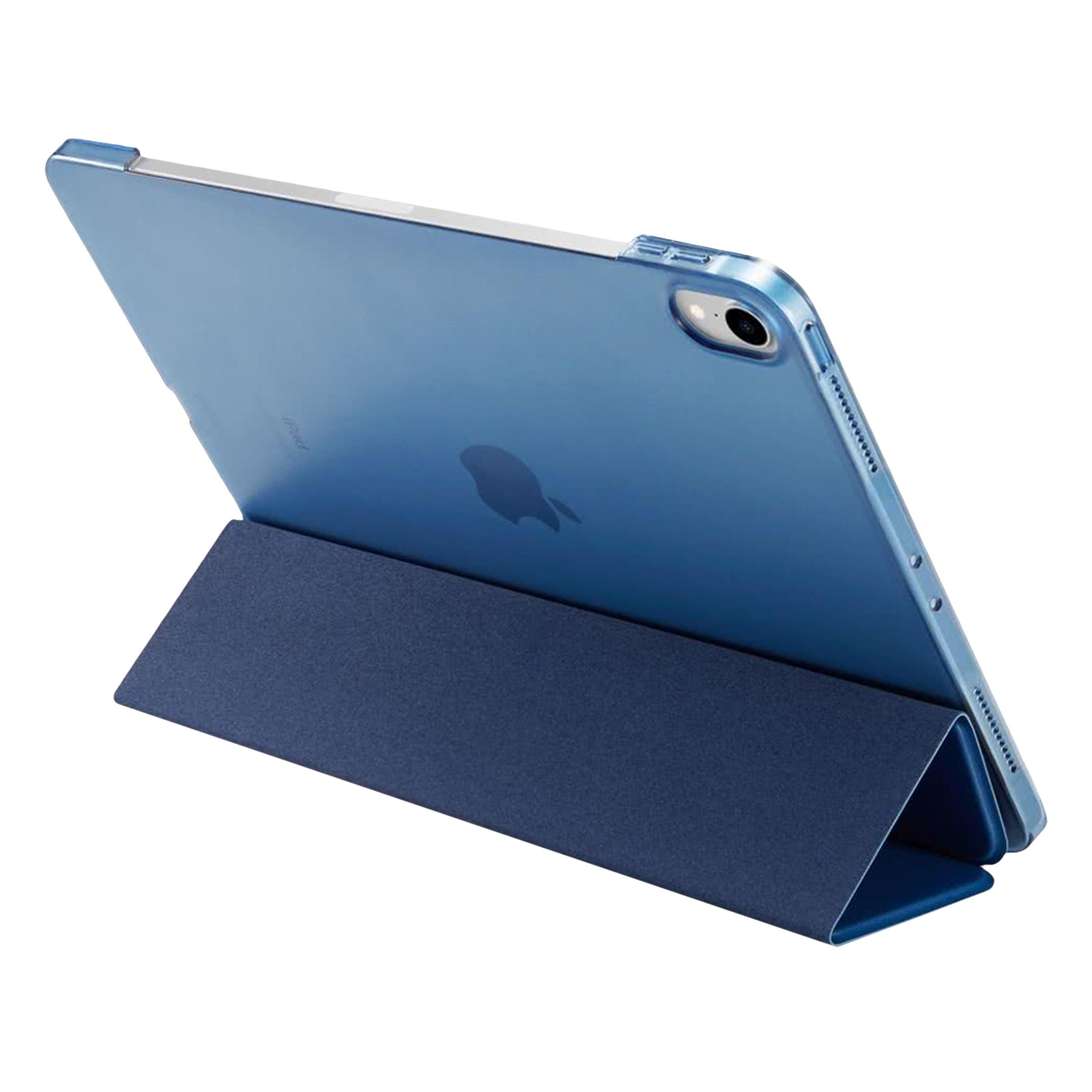 spigen Plastic, Polycarbonate & Polyurethane Leather Flip Cover for Apple iPad Pro 11 Inch (Wireless Charging Compatible, Blue)_5