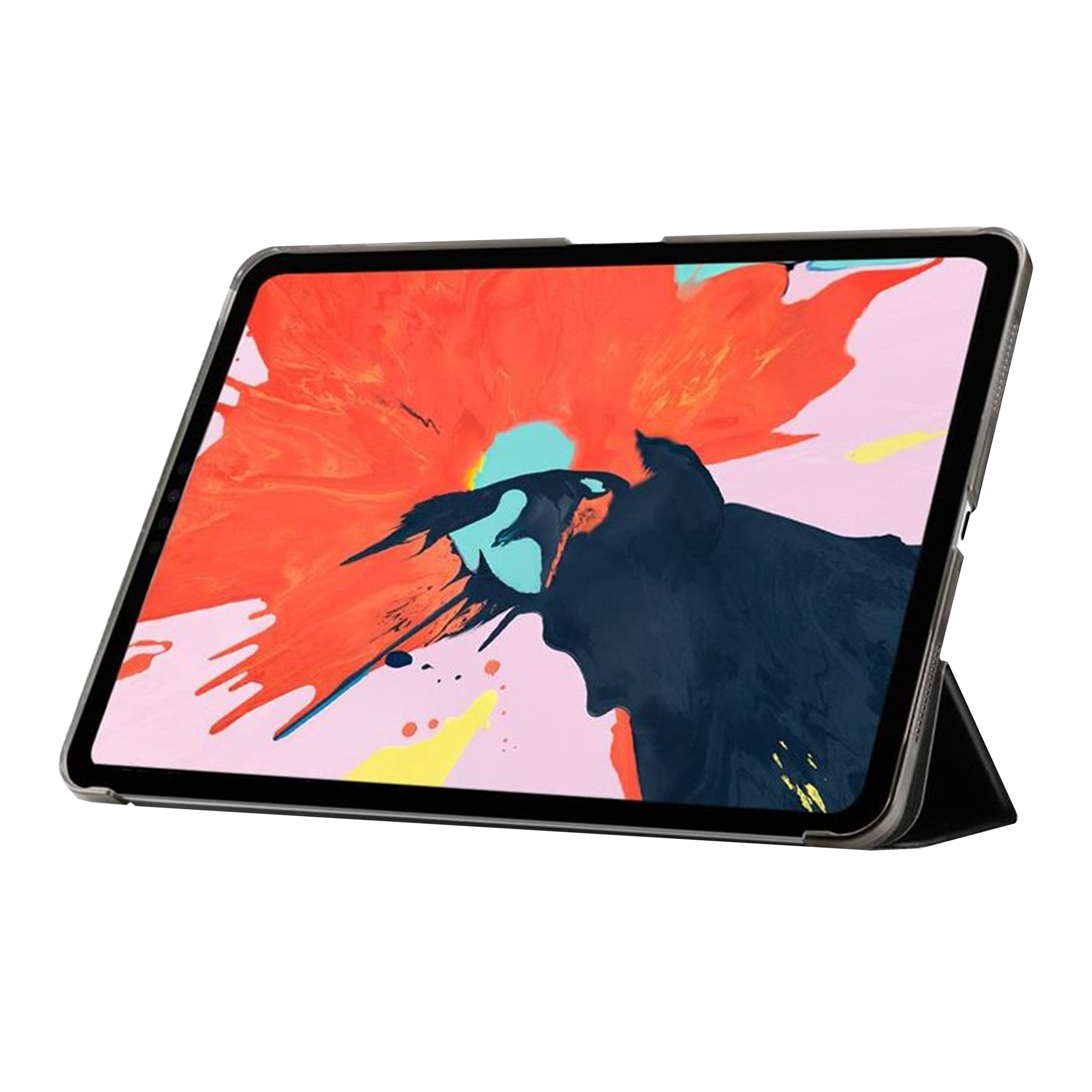 spigen Smart Fold Polycarbonate, Polyurethane Leather Flip Cover for Apple iPad Pro 11 Inch (Wireless Charging Compatible, Black)_11