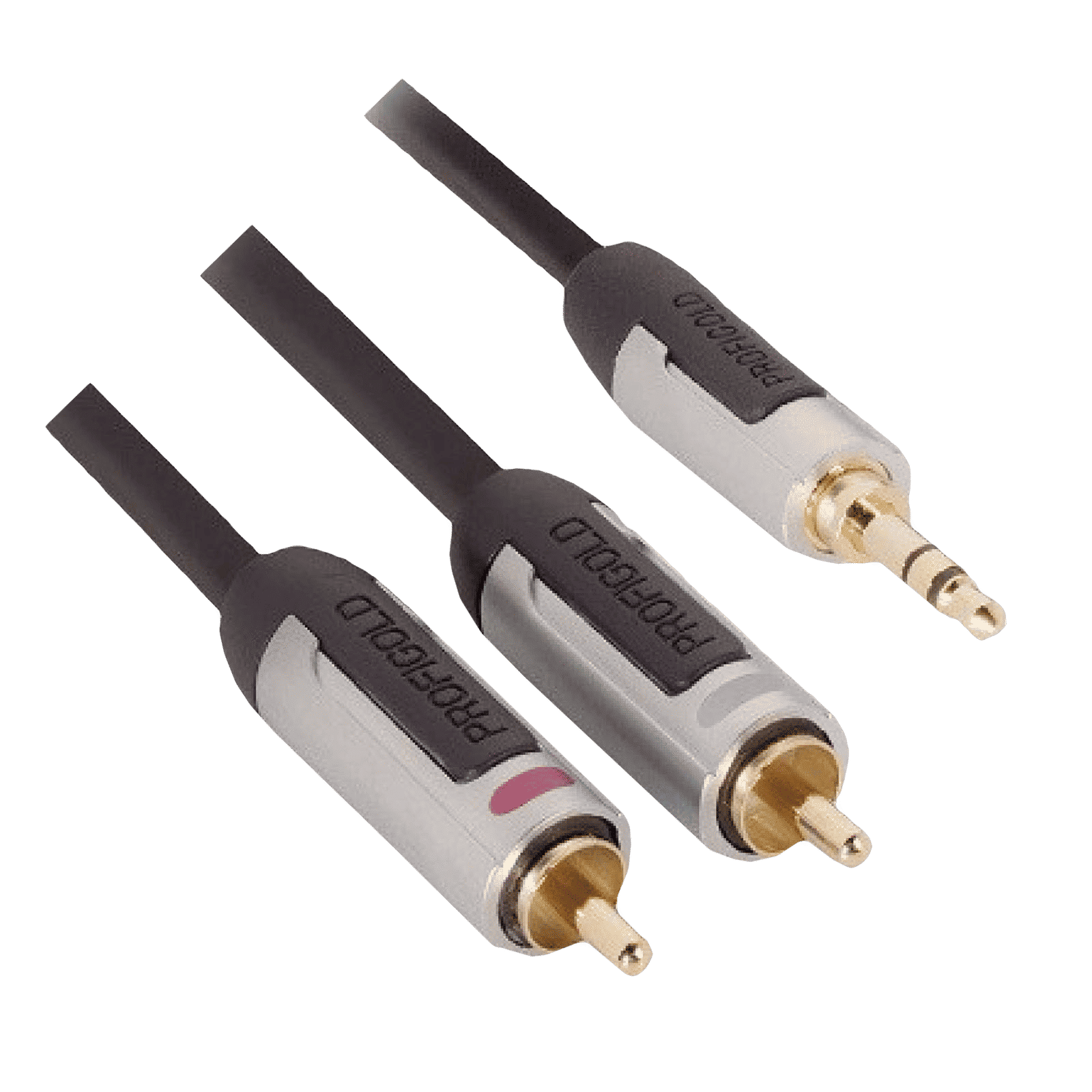 PROFIGOLD PROA3402 3.5mm Stereo to RCA 2 Meter Audio Cable (IAT Technology, Anthracite)_7