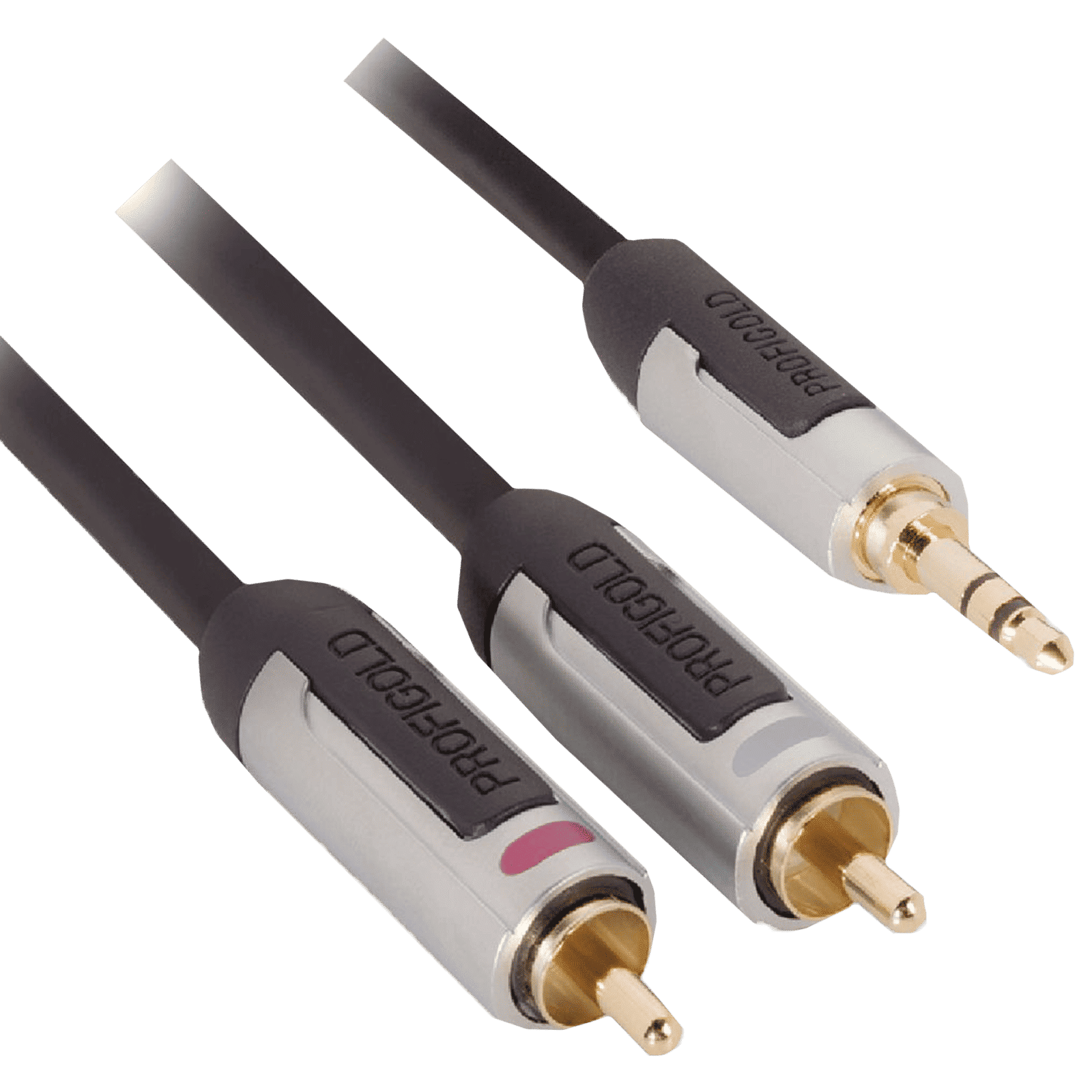 PROFIGOLD PROA3402 3.5mm Stereo to RCA 2 Meter Audio Cable (IAT Technology, Anthracite)_3