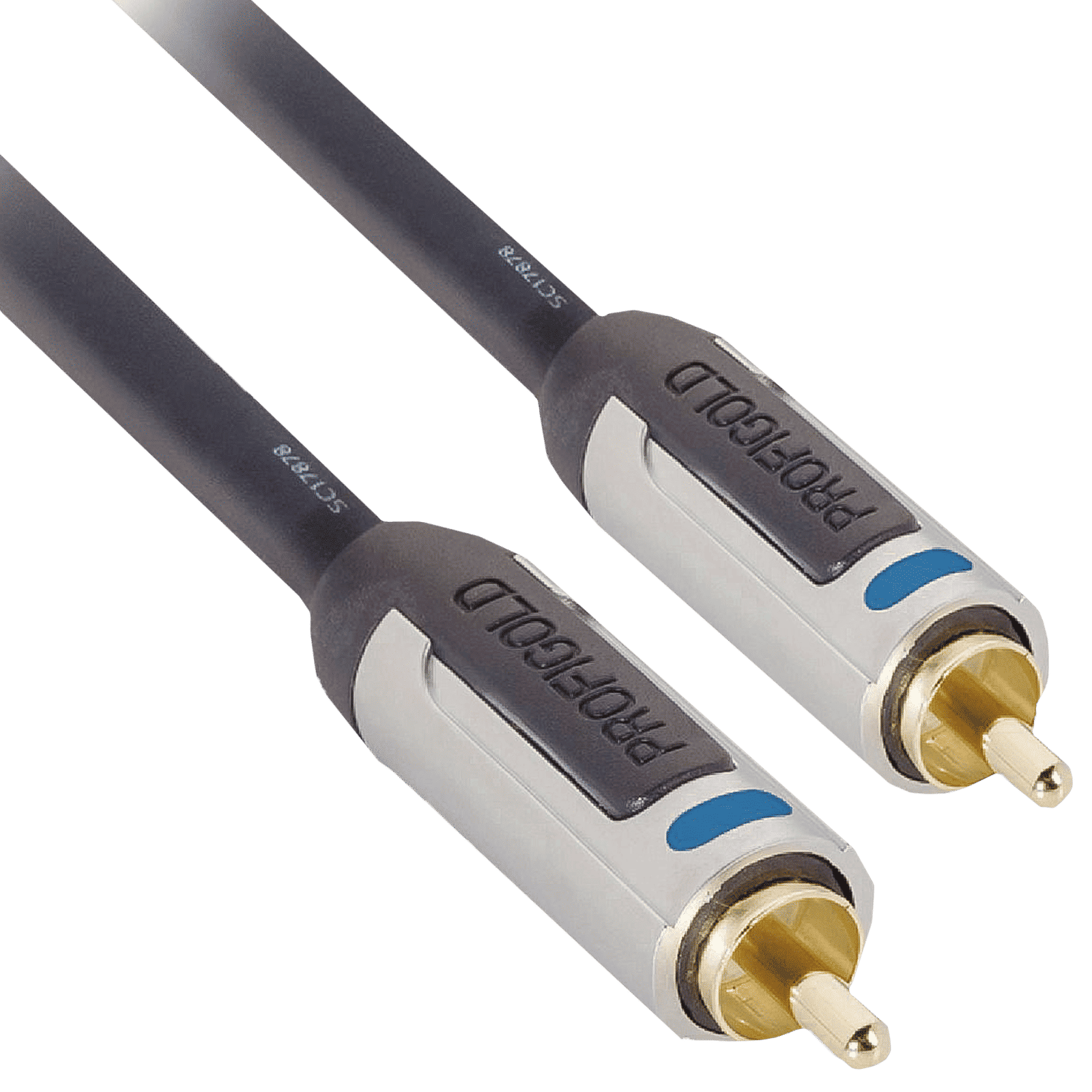 PROFIGOLD PROA4103 PVC 3 Meter RCA to RCA Audio Cable (Double Screening, Anthracite)_6