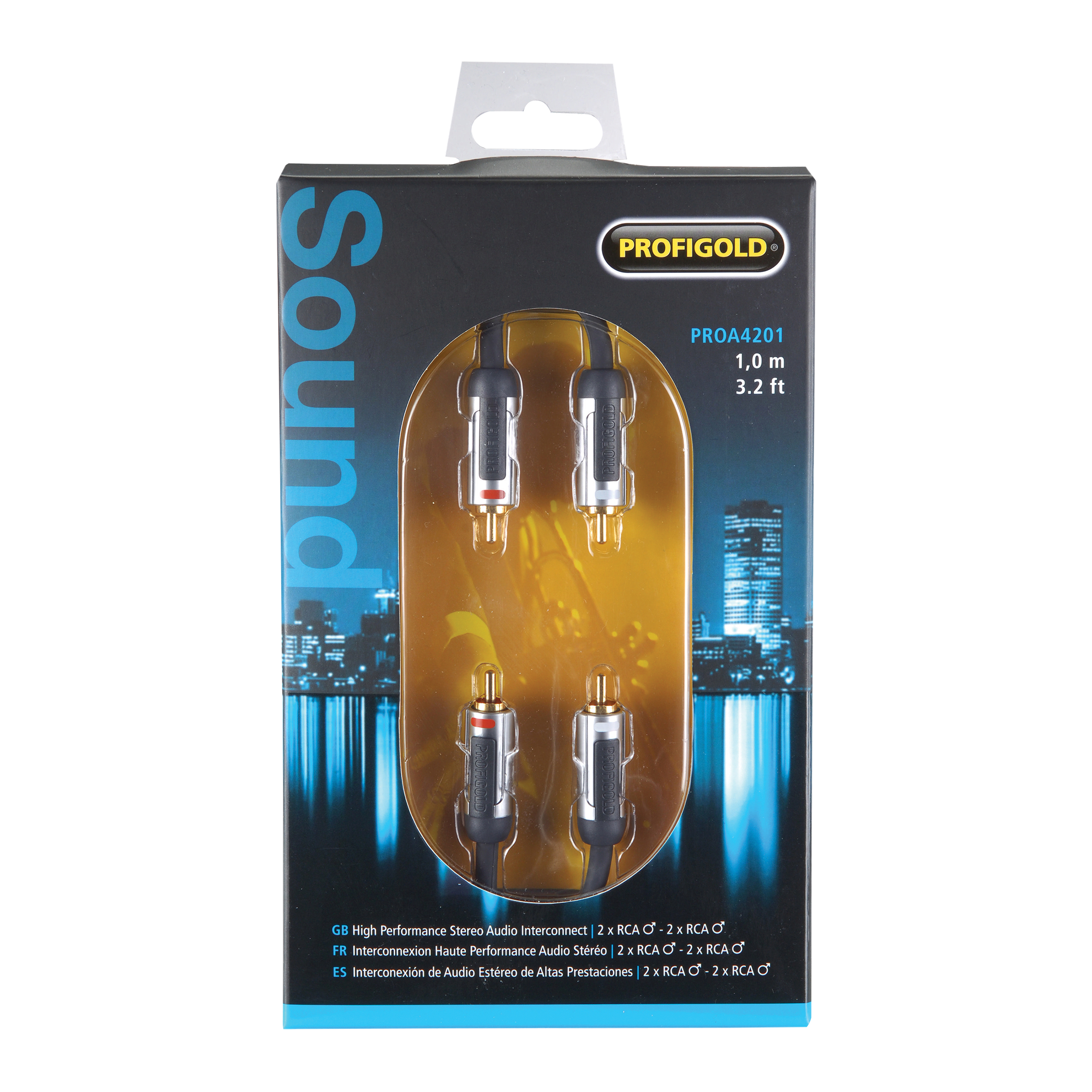 PROFIGOLD PROA4201 PVC 1 Meter RCA to RCA Audio Cable (Multiple Cable Shielding, Anthracite)_7