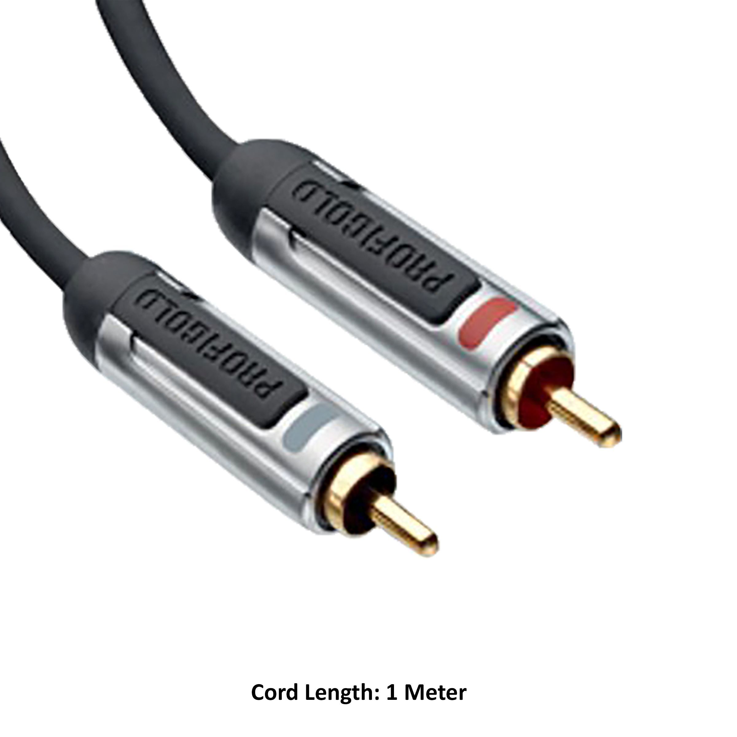 PROFIGOLD PROA4201 PVC 1 Meter RCA to RCA Audio Cable (Multiple Cable Shielding, Anthracite)_4