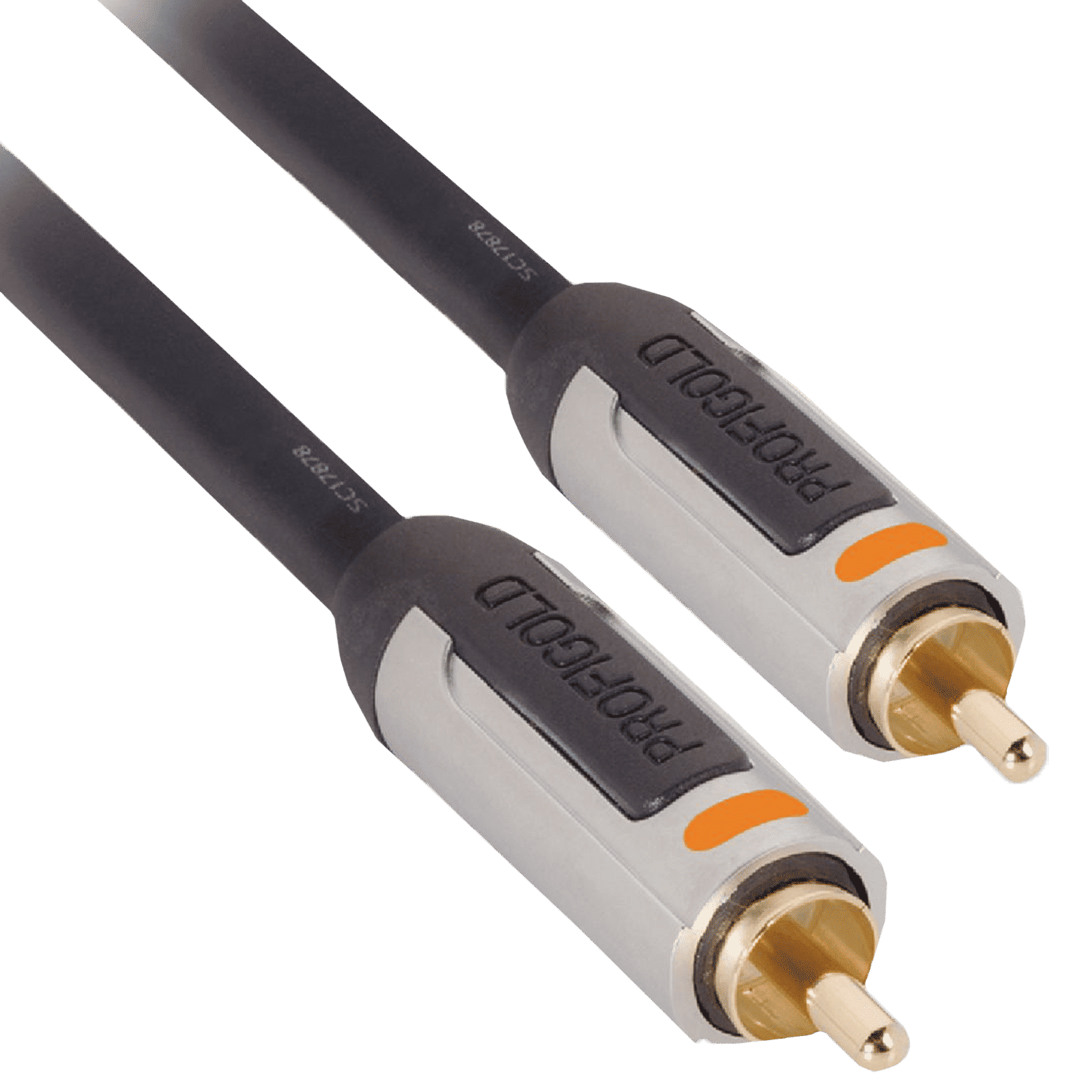 PROFIGOLD PROA4802 RCA to RCA 2 Meter Audio Cable (Colour Coded Plugs, Anthracite)_7