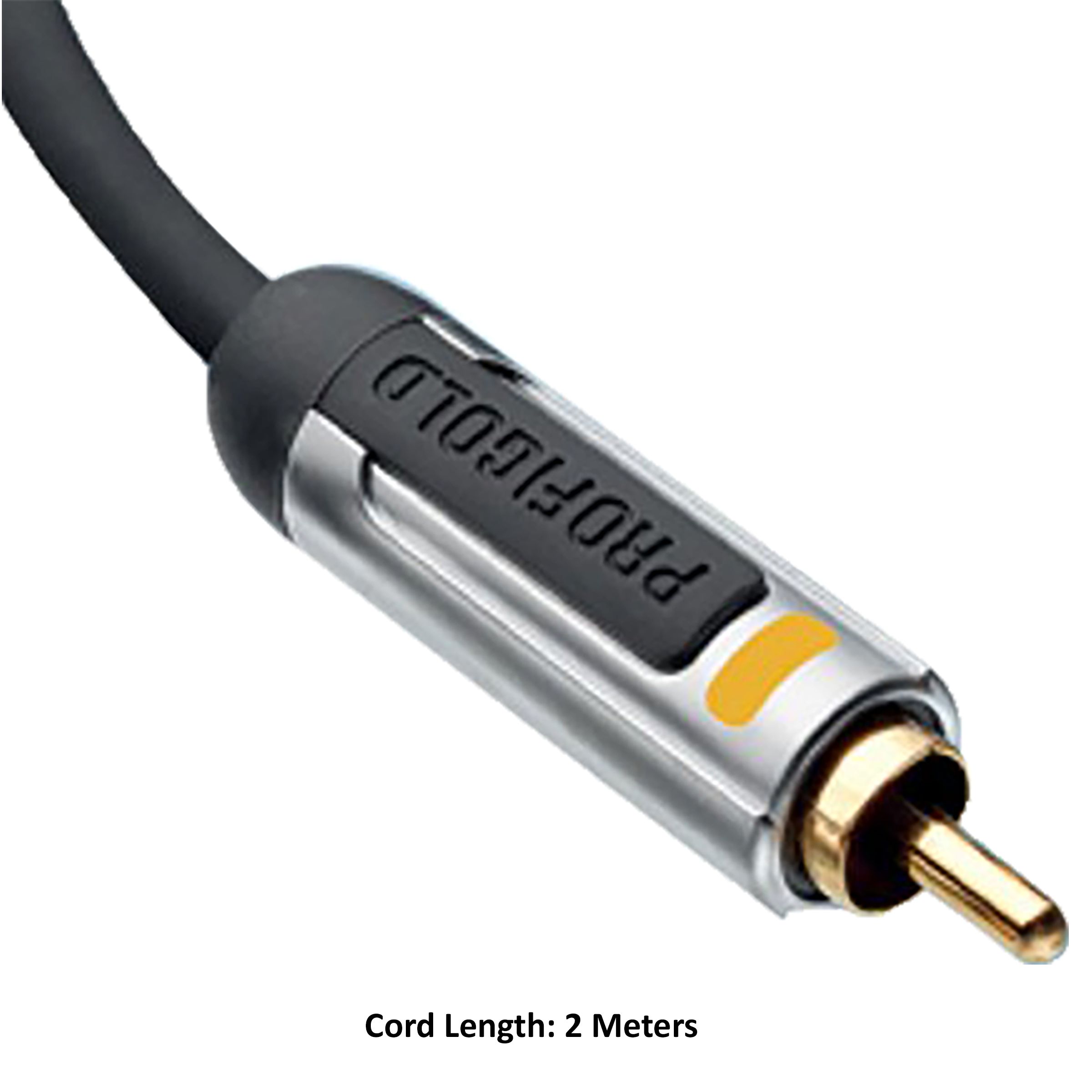 PROFIGOLD PROA4802 RCA to RCA 2 Meter Audio Cable (Colour Coded Plugs, Anthracite)_5