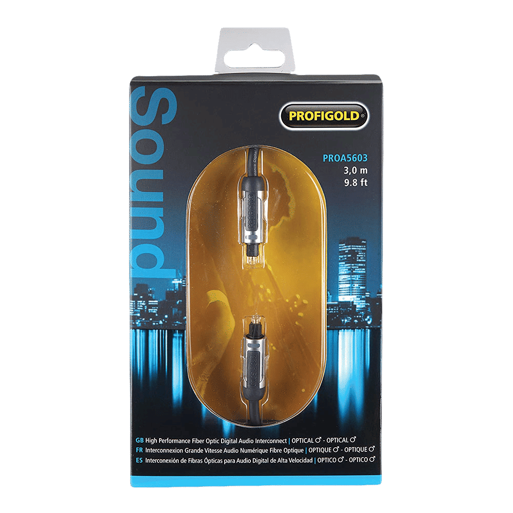 PROFIGOLD PROA5603 PVC 3 Meter TosLink to TosLink Audio Cable (Optimised Optical Fibre, Anthracite)_8