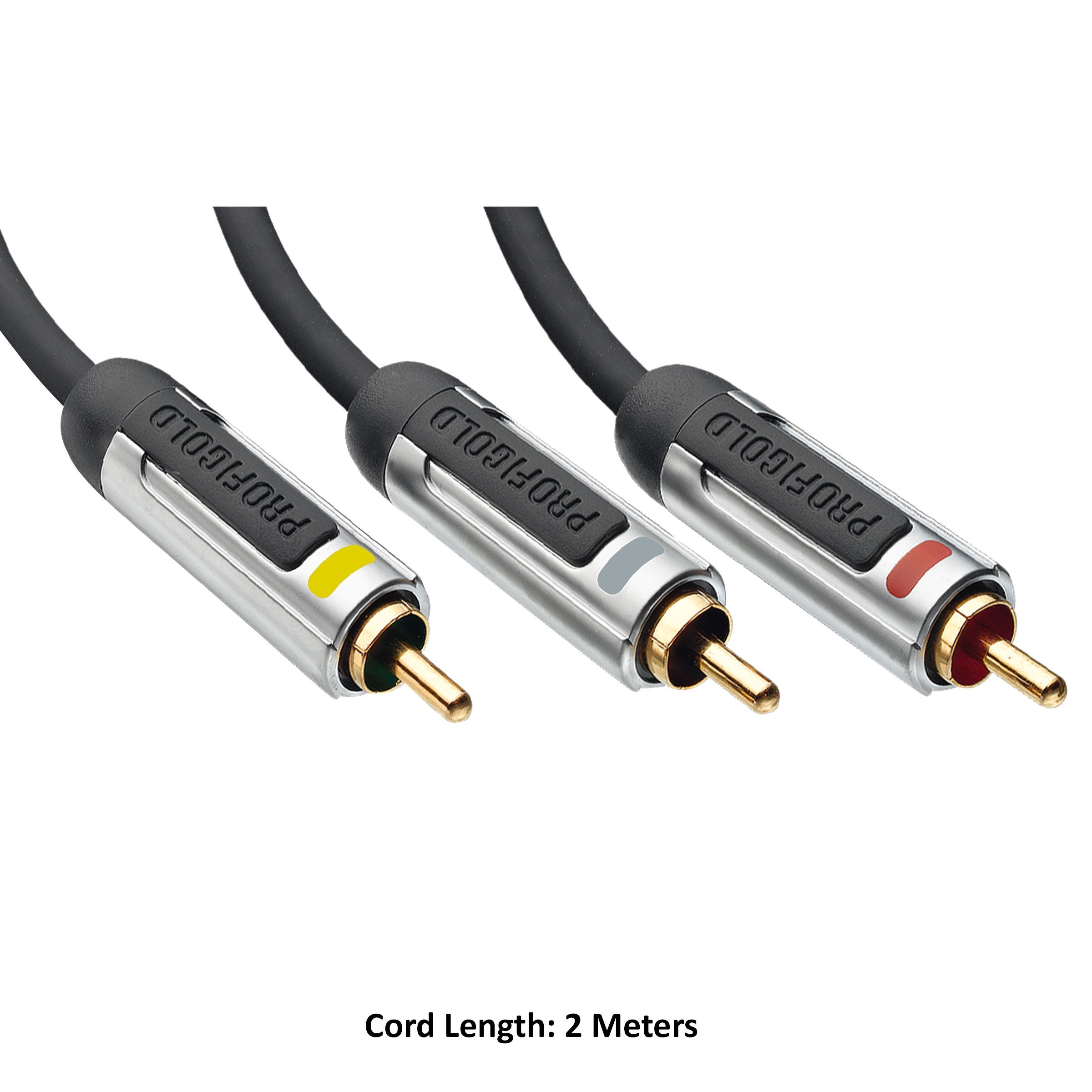 PROFIGOLD 2 Meter RCA to RCA Video Display AV Cable (Oxygen Free Copper, PROV5302, Blue)_3