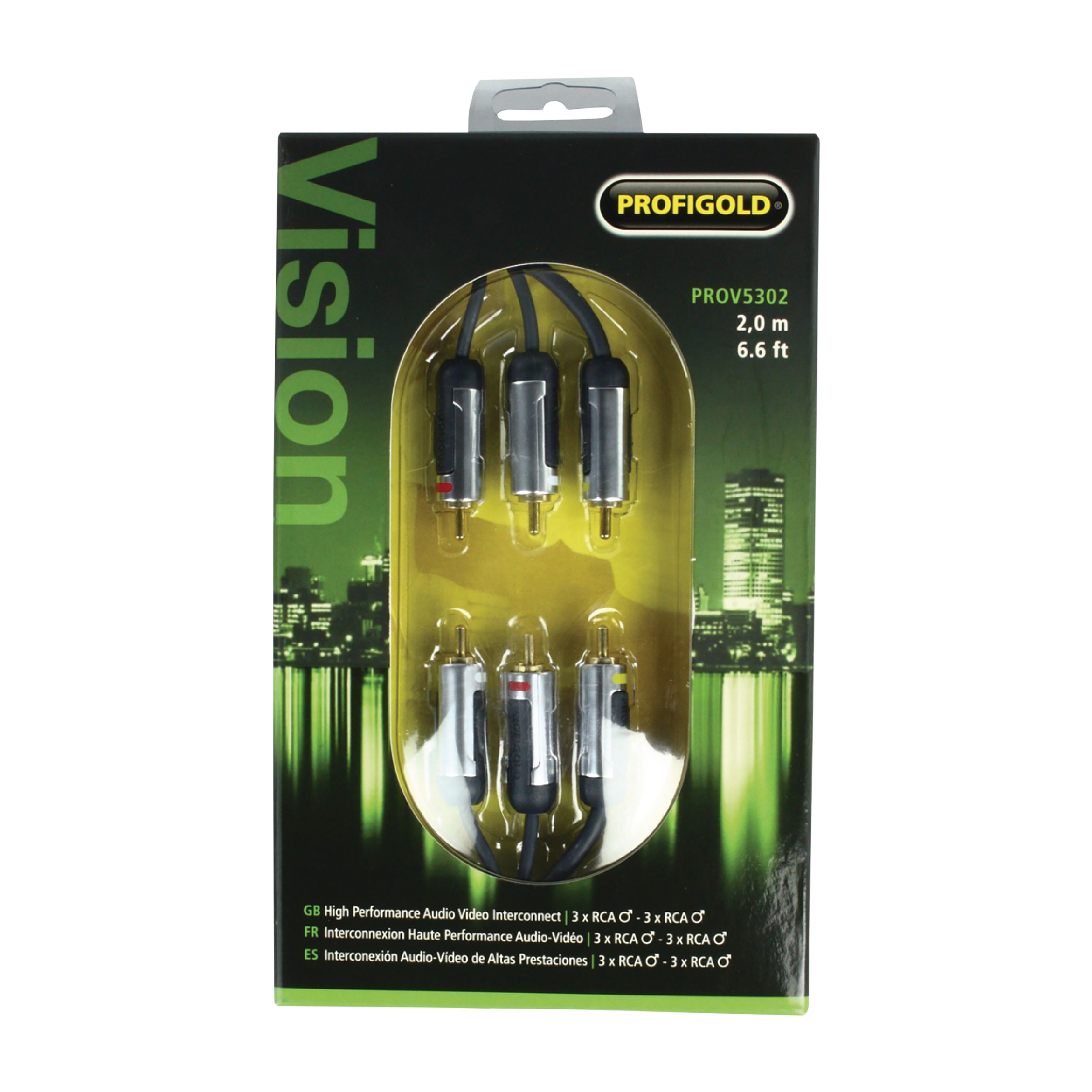 PROFIGOLD 2 Meter RCA to RCA Video Display AV Cable (Oxygen Free Copper, PROV5302, Blue)_4