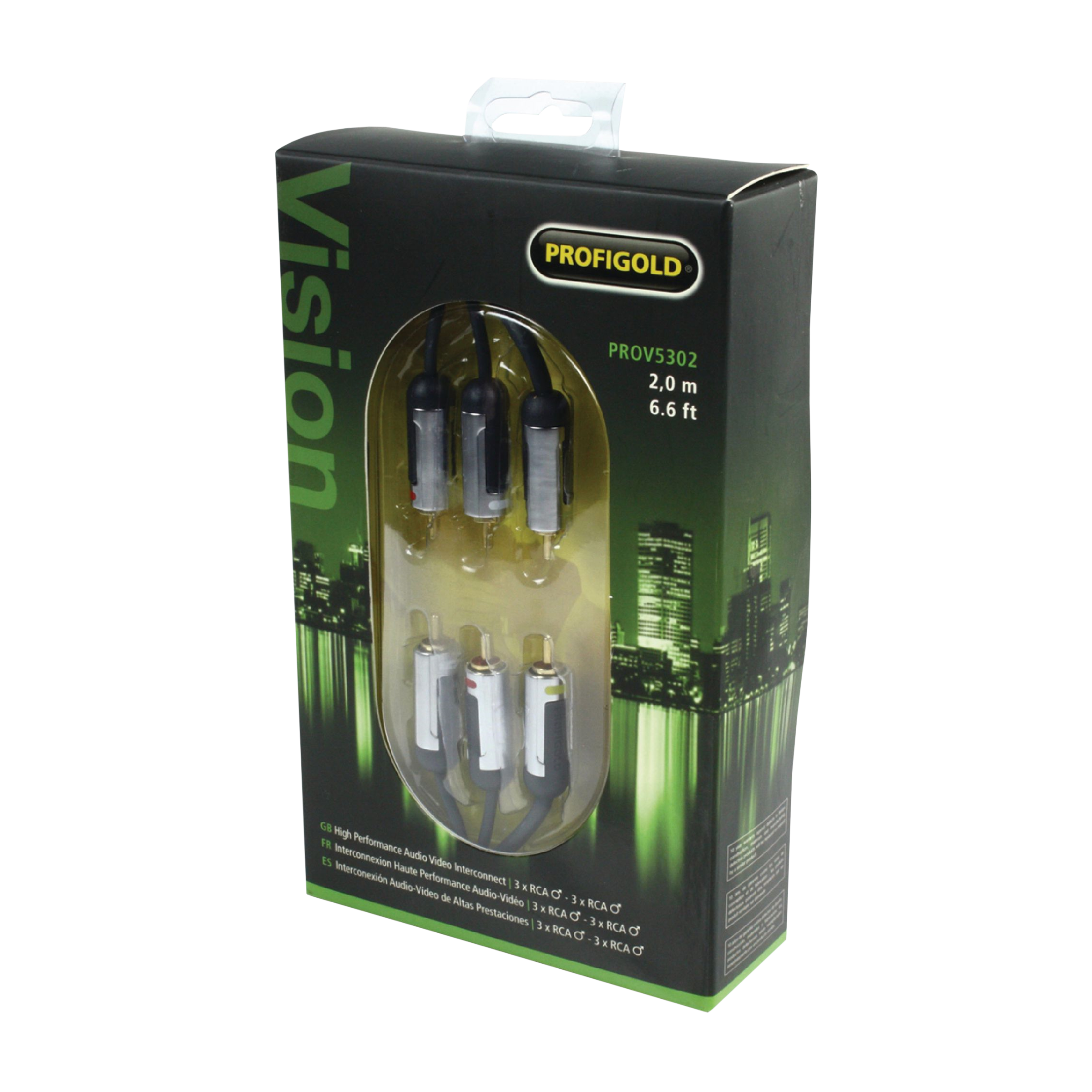 PROFIGOLD 2 Meter RCA to RCA Video Display AV Cable (Oxygen Free Copper, PROV5302, Blue)_5