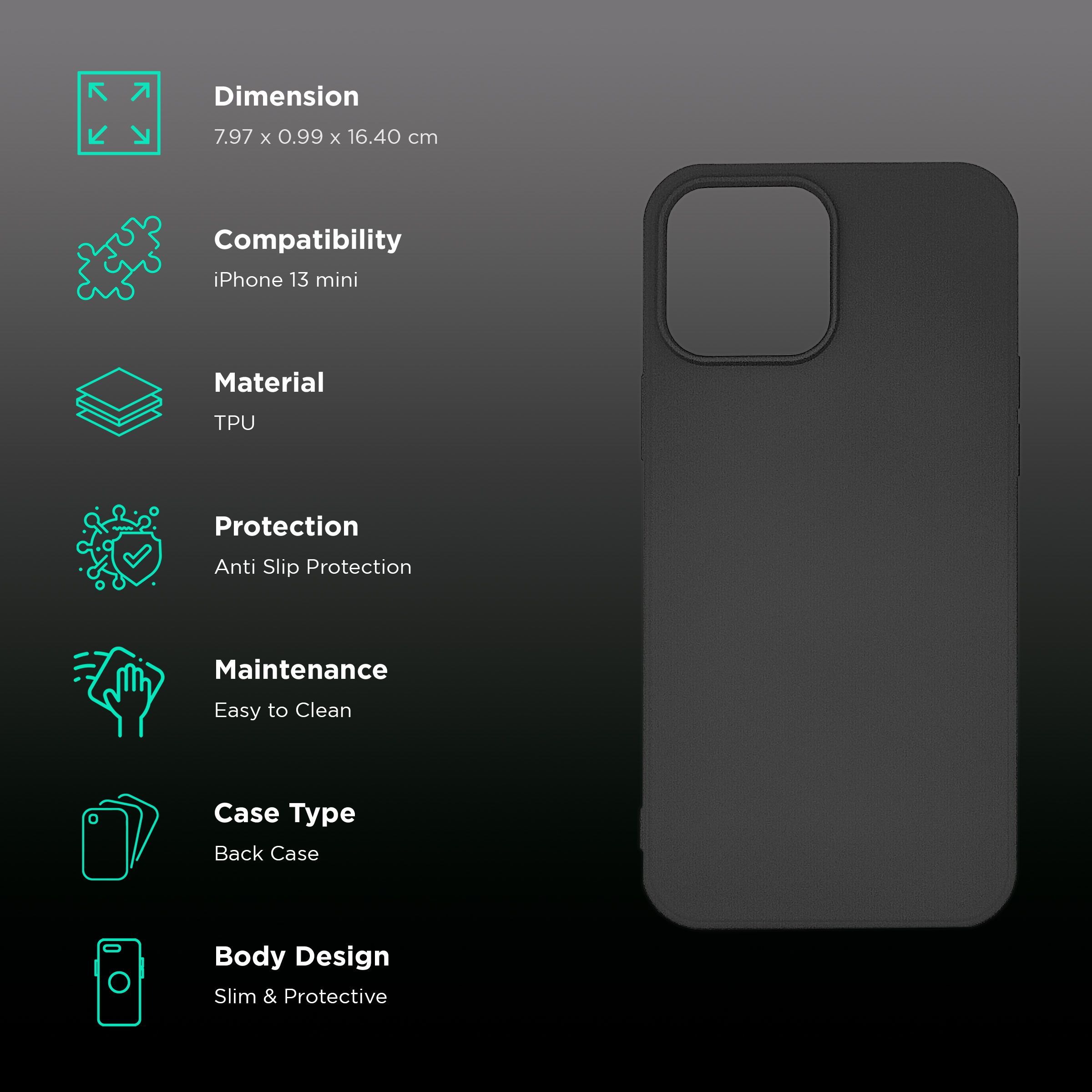 soundREVO TPU Back Cover for Apple iPhone 13 Pro (Anti-Slip Grip, Black)_2