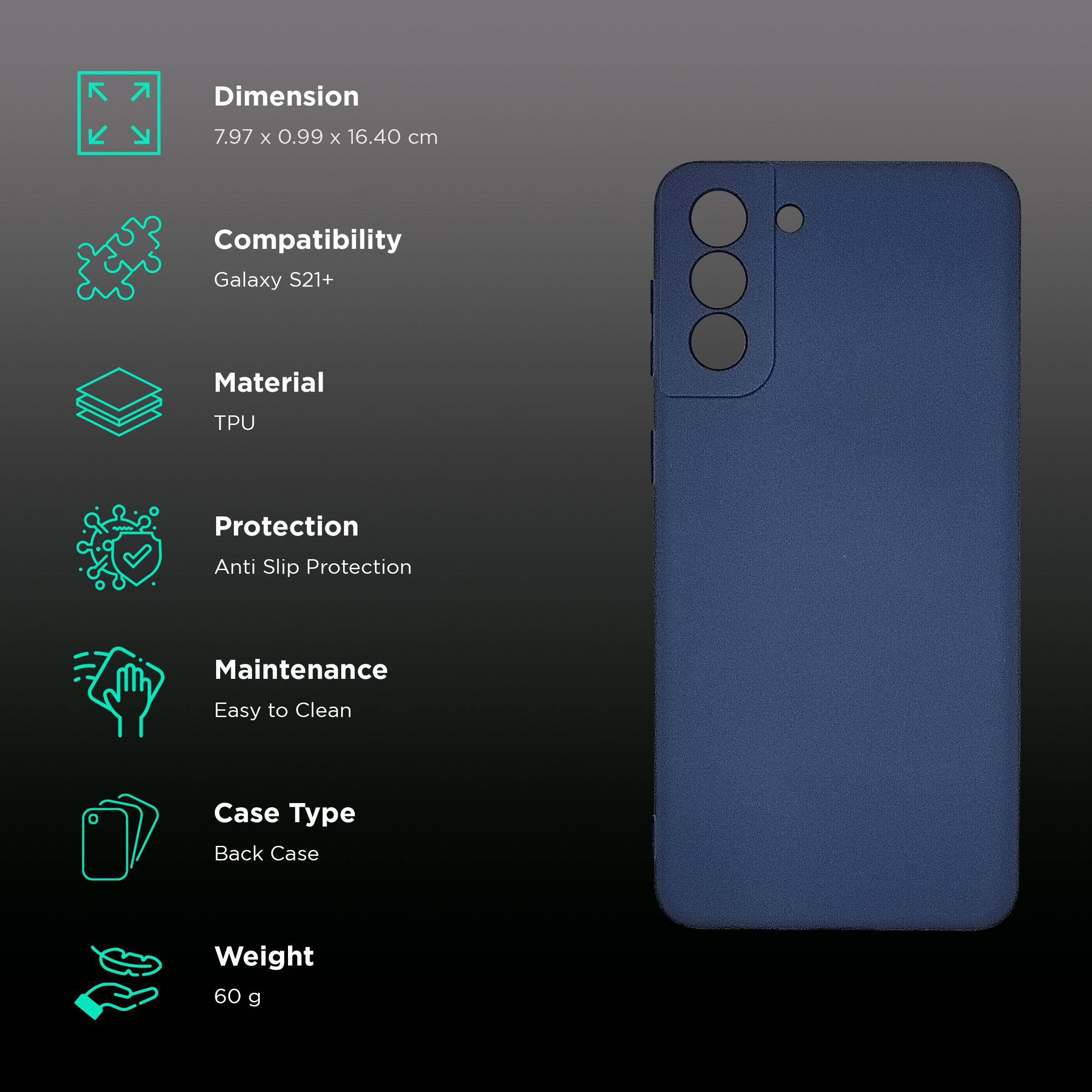 soundREVO TPU Back Cover for SAMSUNG Galaxy S21 Plus (Anti-Slip Grip, Blue)_2