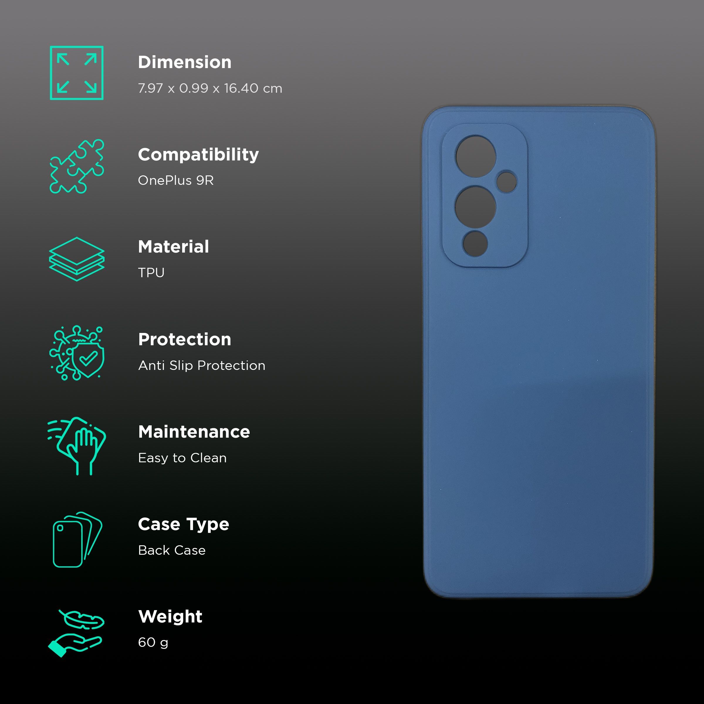 soundREVO TPU Back Cover for OnePlus 9 (Anti-Slip Grip, Blue)_2